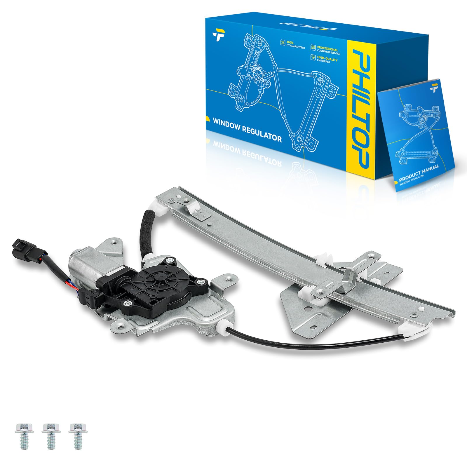 PHILTOP 741-816 Power Window Regulator w/Motor Rear Left Driver Side