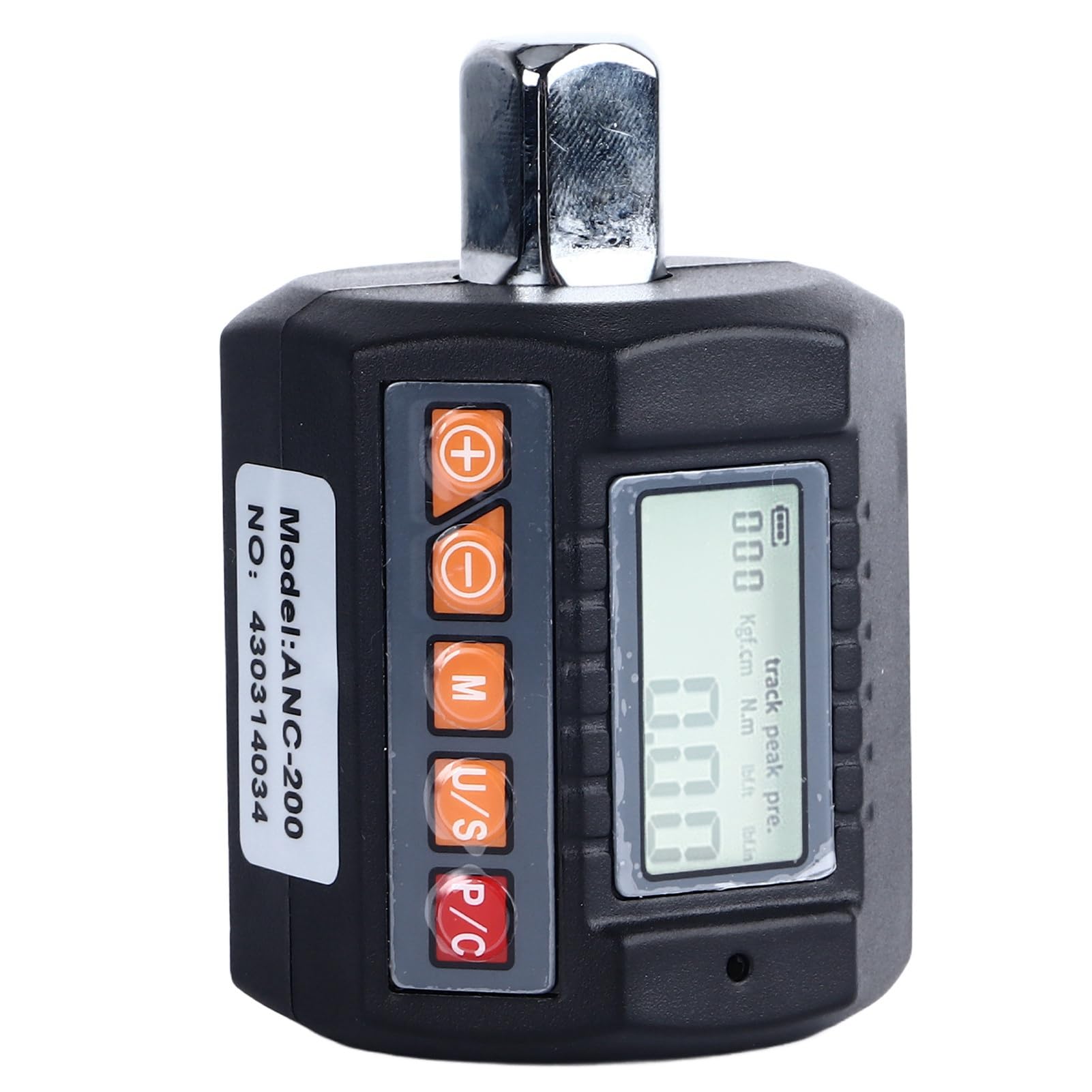 Cyfrowy miernik skrętny, cyfrowy wyświetlacz, adapter klucza skrętnego, z alarmem dźwiękowym, dokładny przenośny tester klucza dynamometrycznego, do naprawy samochodu domowego, 200 Nm, stal