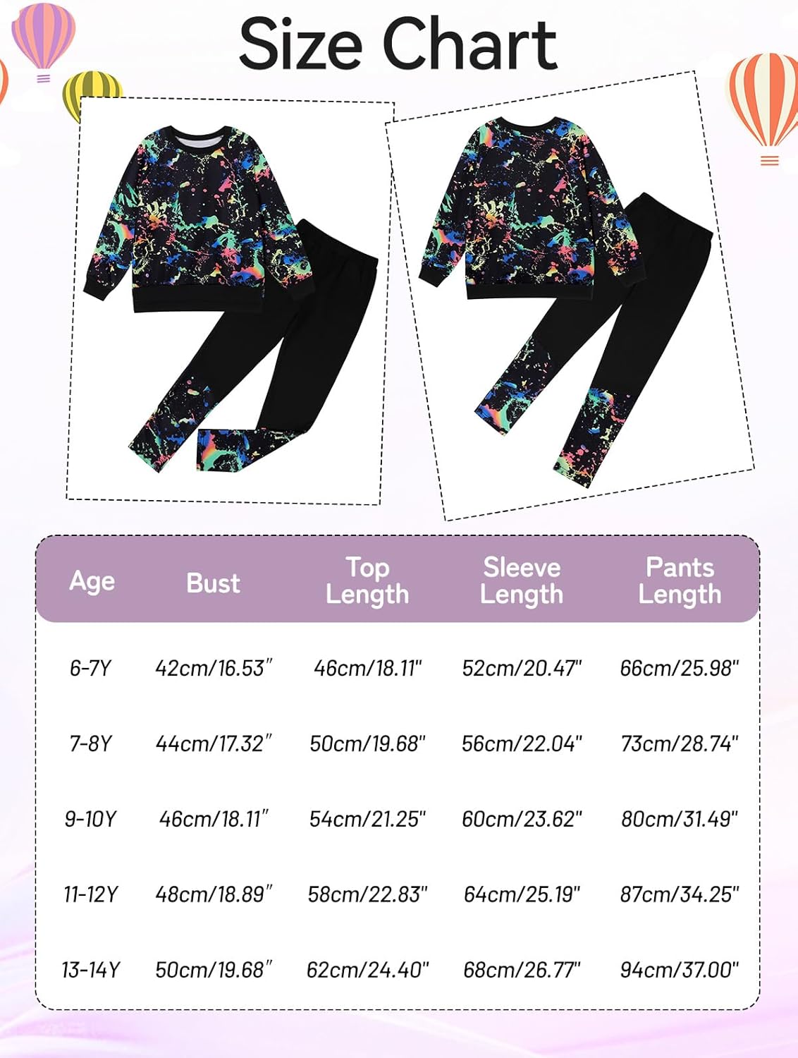 Patgoal Girls 2 Piece Outfit Set Long Sleeve Sweatshirt Leggings Sweatsuit Fall Winter Clothes Sets for Teen Girls 6-14T - Image 7