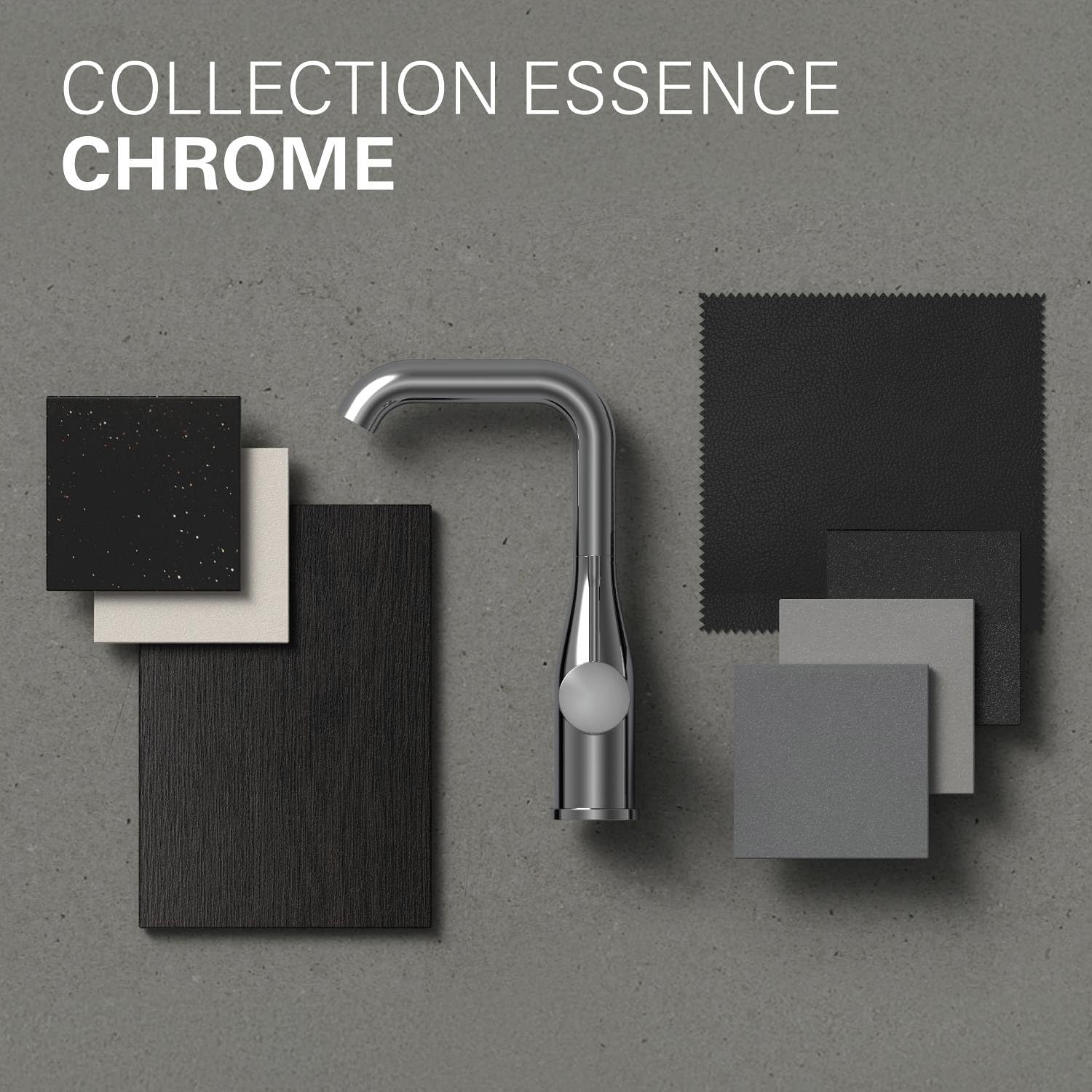 GROHE Essence Mitigeur Lavabo, Encastré, 2 trous mural, Taille M, chrome, 19408001 (Import Allemagne)