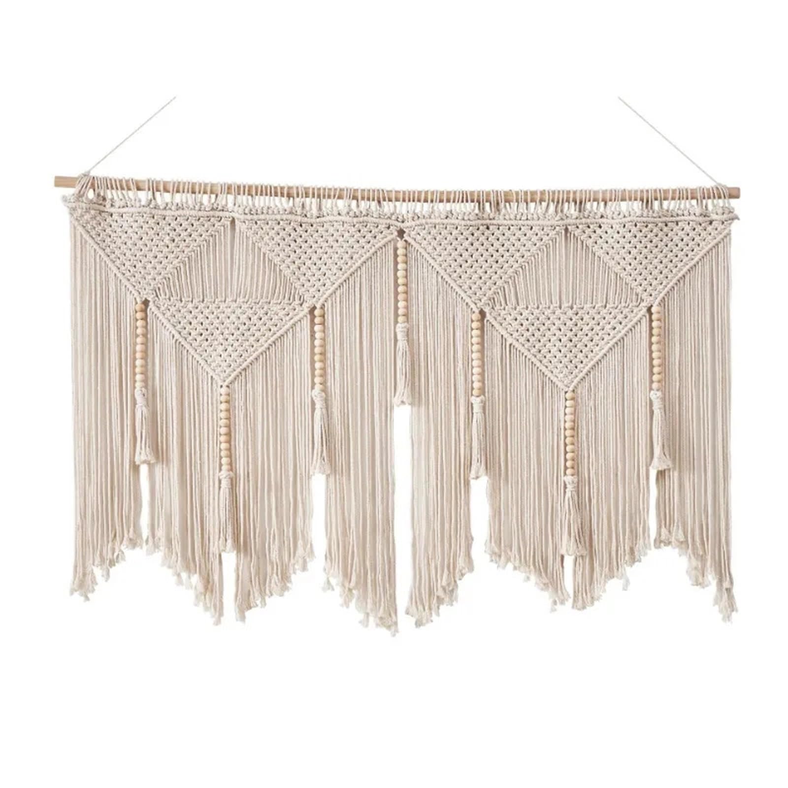 XCTDSVAH Tapestry Tassel Curtain Handwoven Tapestry Wall Decor Artistic Weave Design Stylish Hanging Decoration