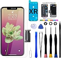 Vista 18 de Brinonac para iPhone 6, pantalla de repuesto negra, digitalizador LCD táctil, montaje completo con cámara frontal, sensor de proximidad, altavoz
