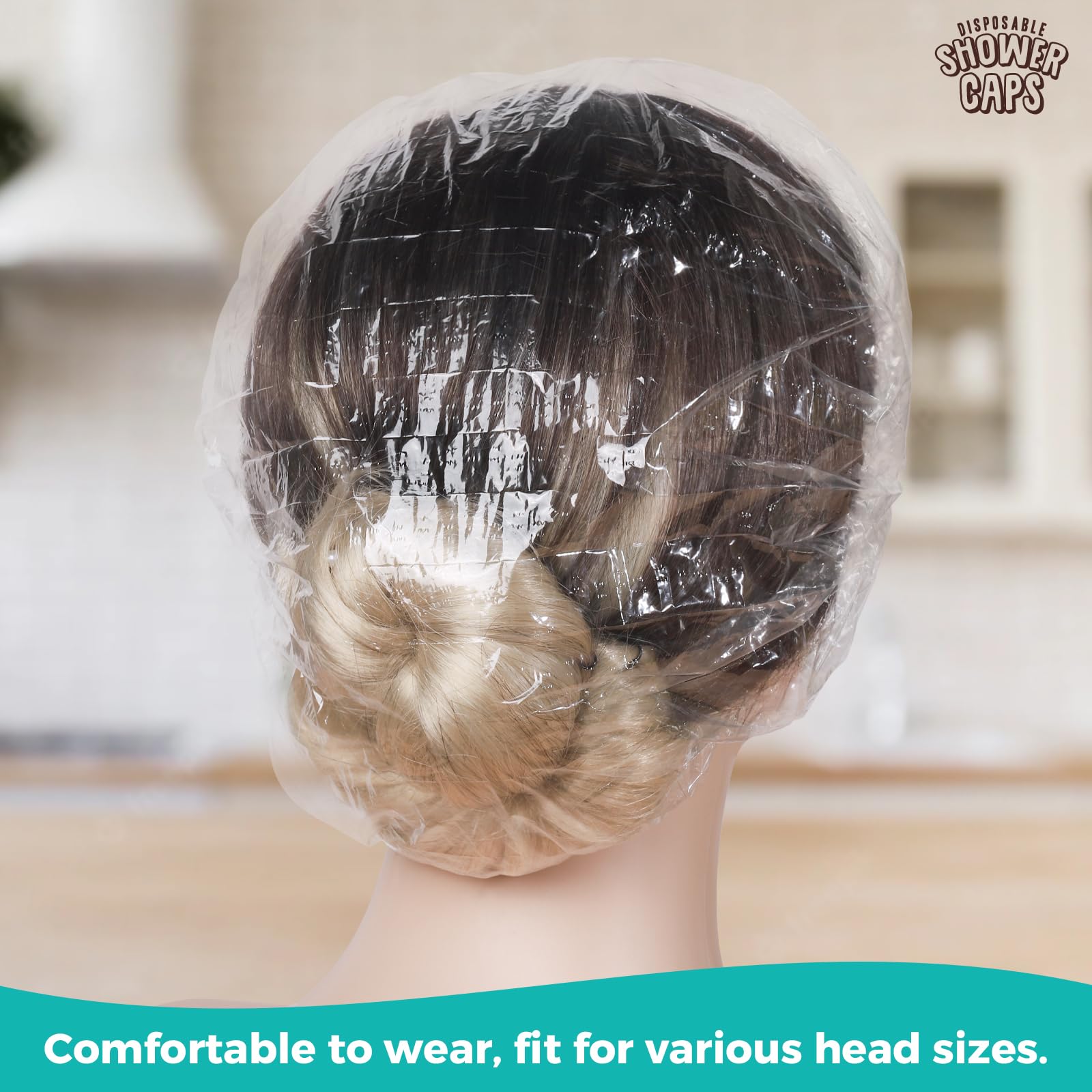 Disposable Shower Caps - 100 Pack -7 Disposable Shower Caps - 100 Pack -7