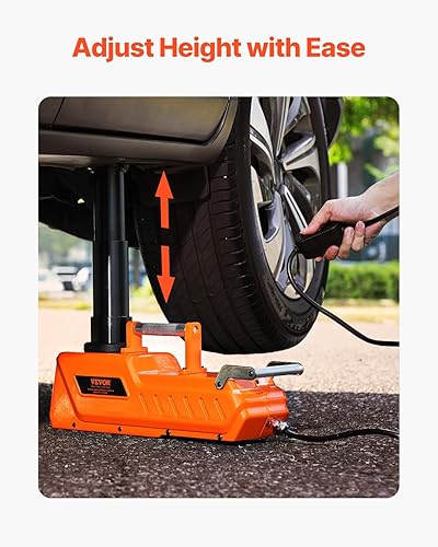 Miniatura 14 de VEVOR Gato eléctrico para automóvil, 3 toneladas/6600 libras, 12 V, gato eléctrico de tijera con llave de impacto eléctrica, sillines dobles