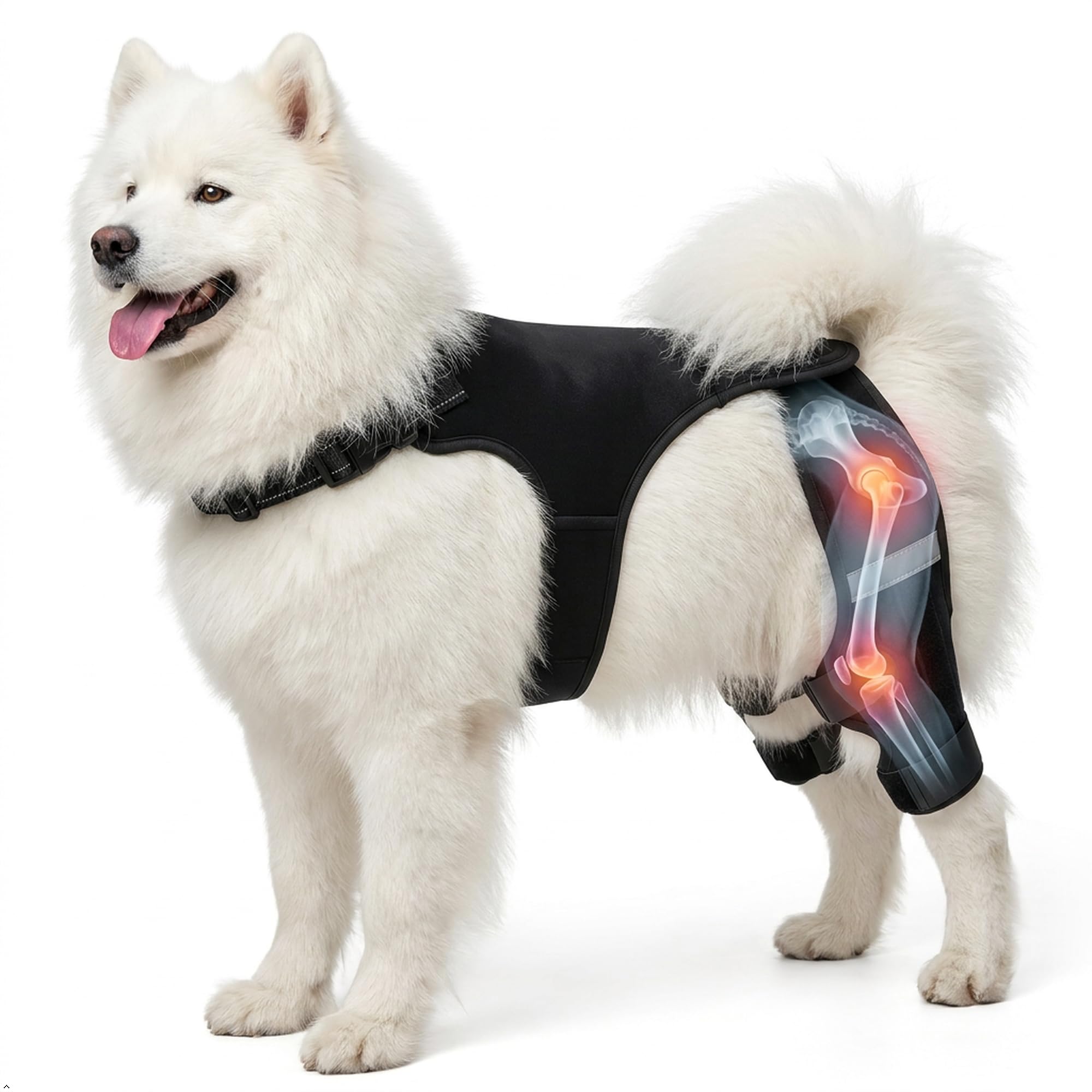 Photo 1 of ALYBIT Dog Knee Braces for Torn ACL Hind Leg, Adjustable Dog Leg Braces for Back Leg with 4 Stabilizers for Luxating Patella Relieves Ligament Injury and Joint Pains