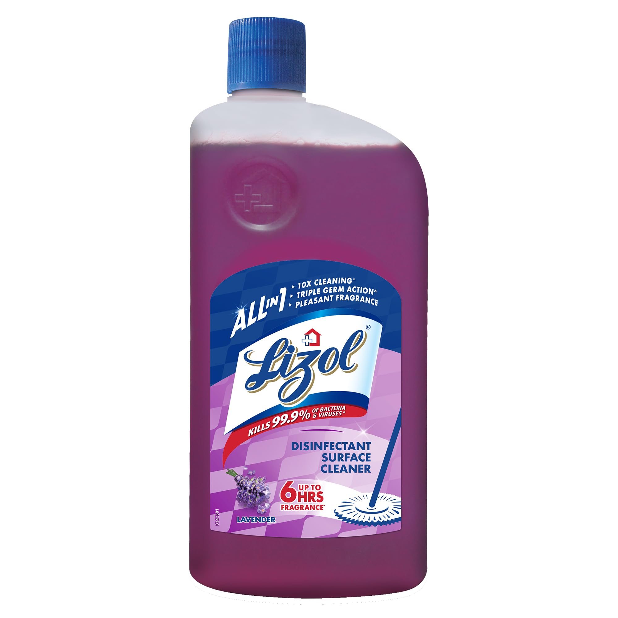 Lizol Disinfectant Surface & Floor Cleaner Liquid, Lavender - 1L | Kills 99.9% Germs | India's #1 Floor Cleaner-image-19