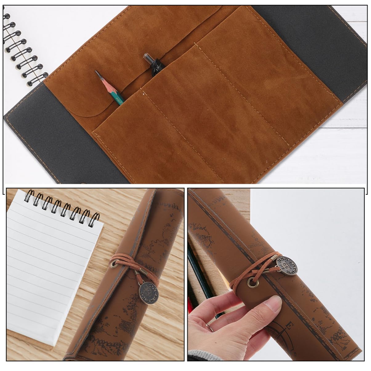 Operitacx 5 Ensembles Trousse À Crayons Rétro Toile De Sac À Stylos Enroulable Couleurs Pochette Pratique pour Artistes Protection Abrasion pour Crayons Et Stylos 2 Pièces * 5