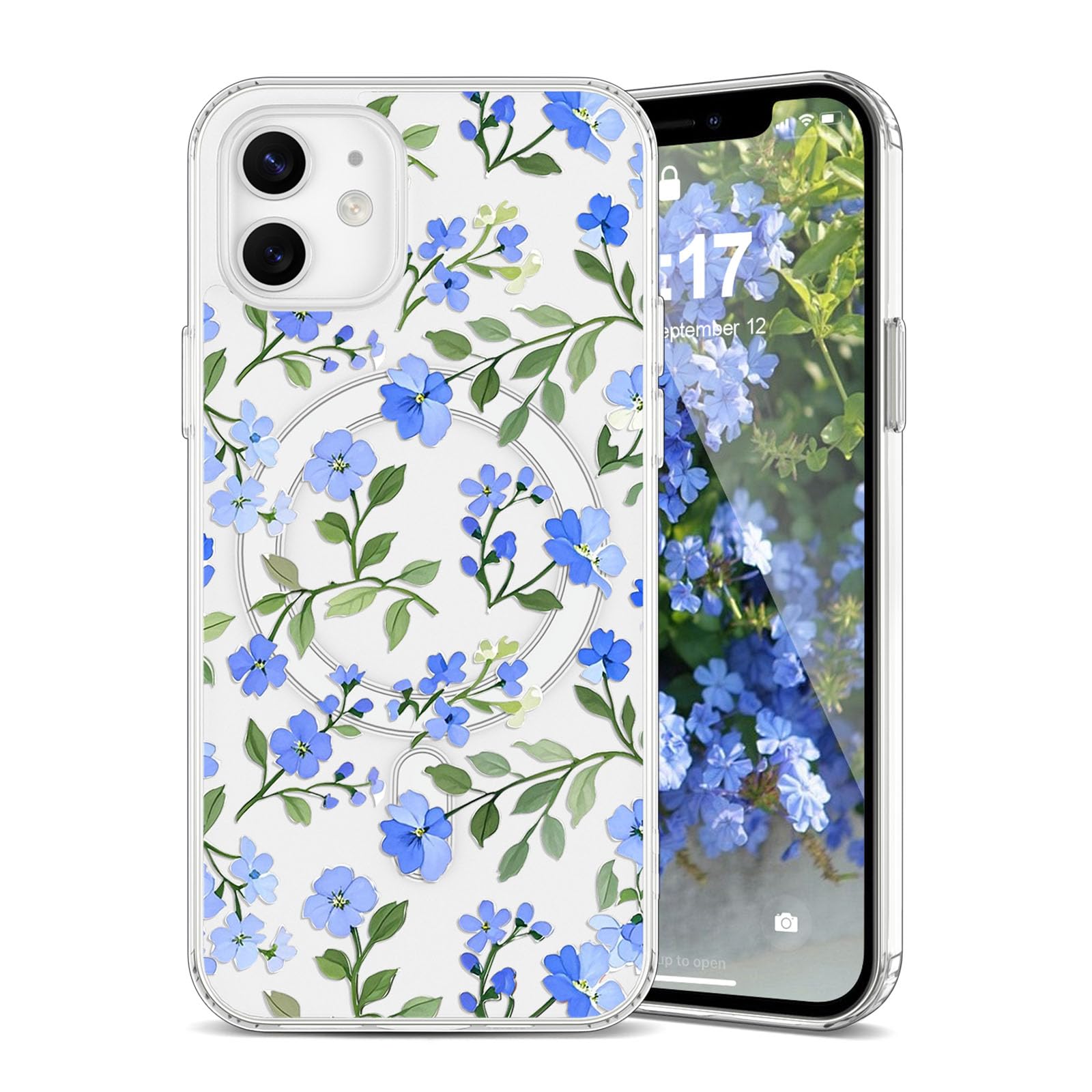 Coque transparente iPhone 11 fleur bleue : finis les étuis jaunis - 7