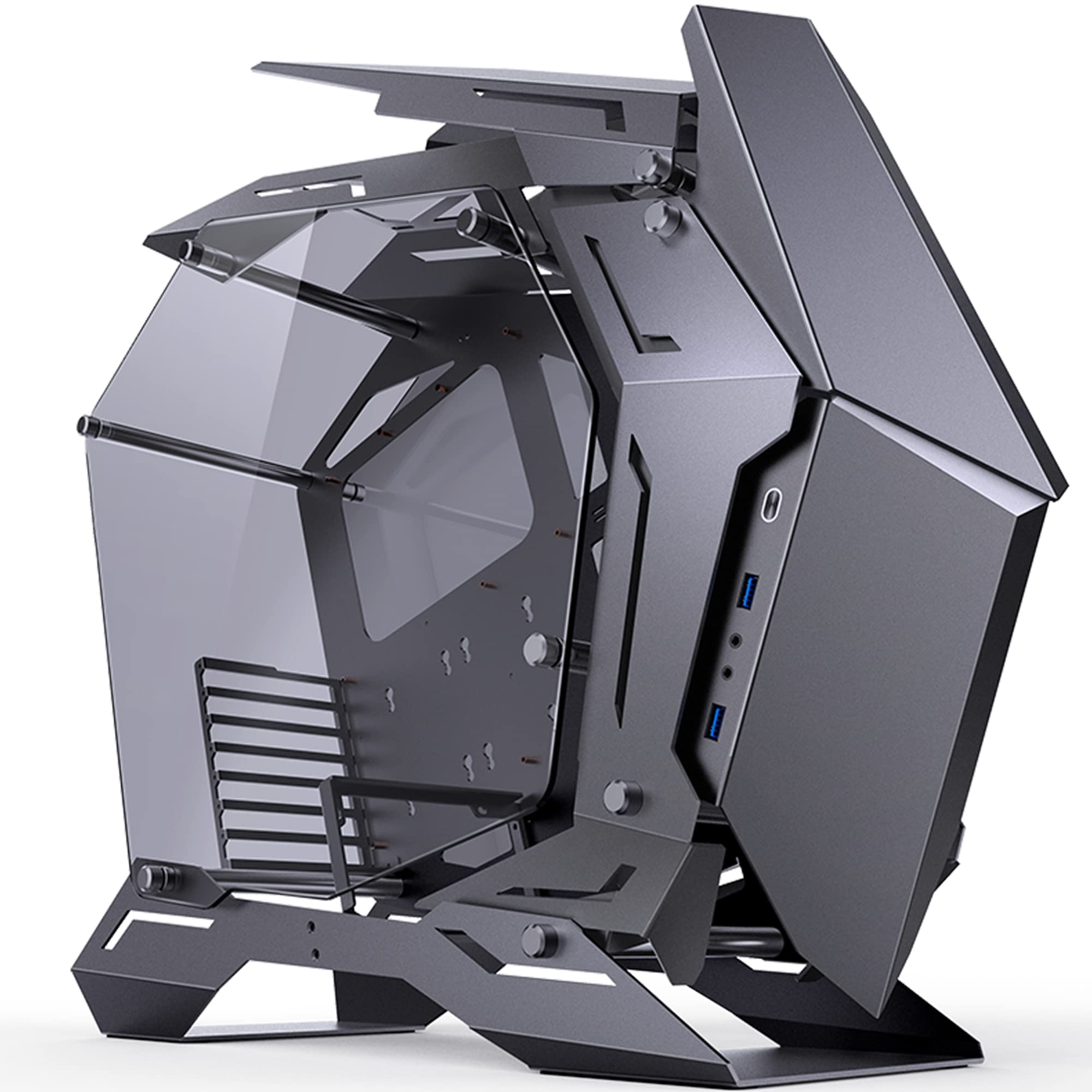 JONSBO BO400 グレー ATX PCケース、ミッドタワー Amazon.com: JONSBO BO400 ATX Mid Tower PC Case, Aluminum Frame