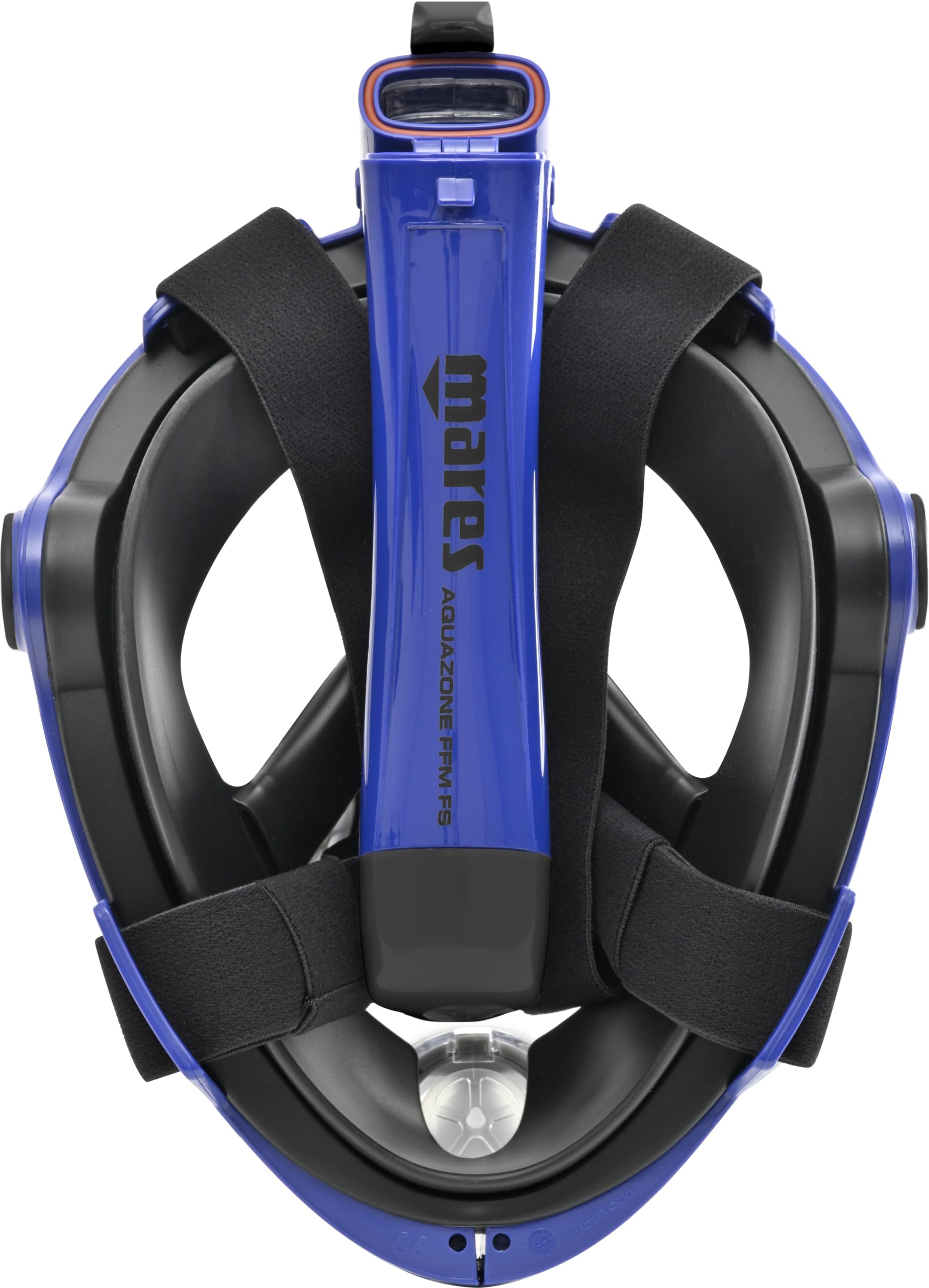 Mares Aquazone Full Face Mask - Masque Intégral Snorkeling Adulte, Jupe Silicone, Tuba Repliable, 3 Tailles