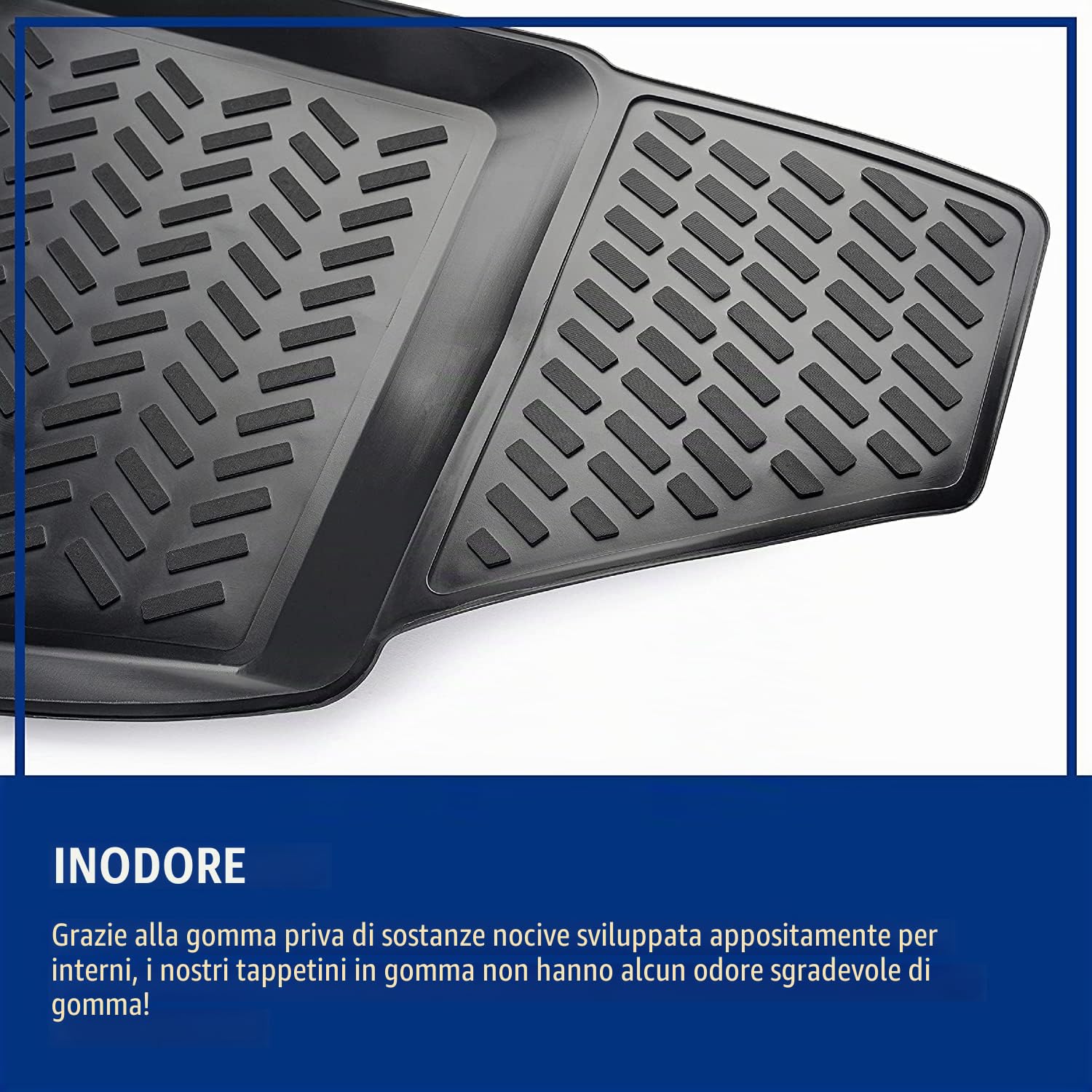 ELMASLINE 3D Tappetini Gomma per Dacia Jogger 2022-2025 | Bordo Extra Alto | Tappetini Auto