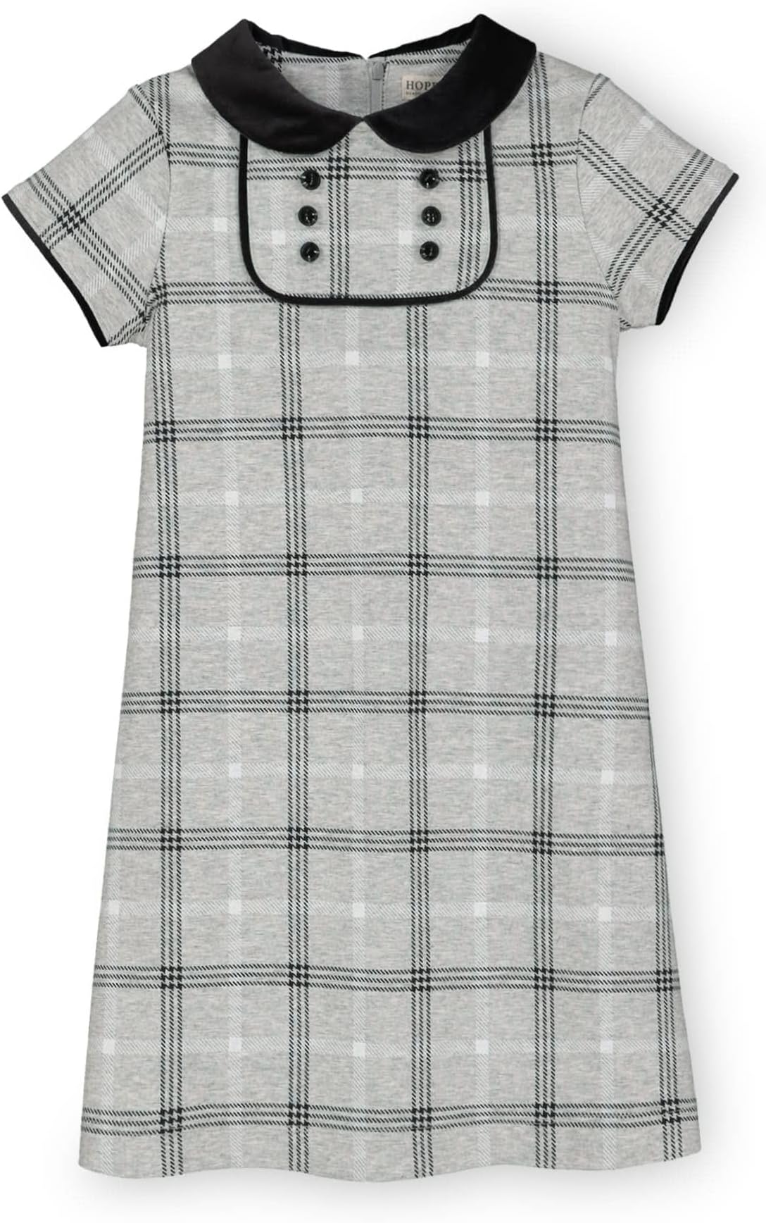 Hope & Henry Girls' Short Sleeve Ponte A-Line Dress