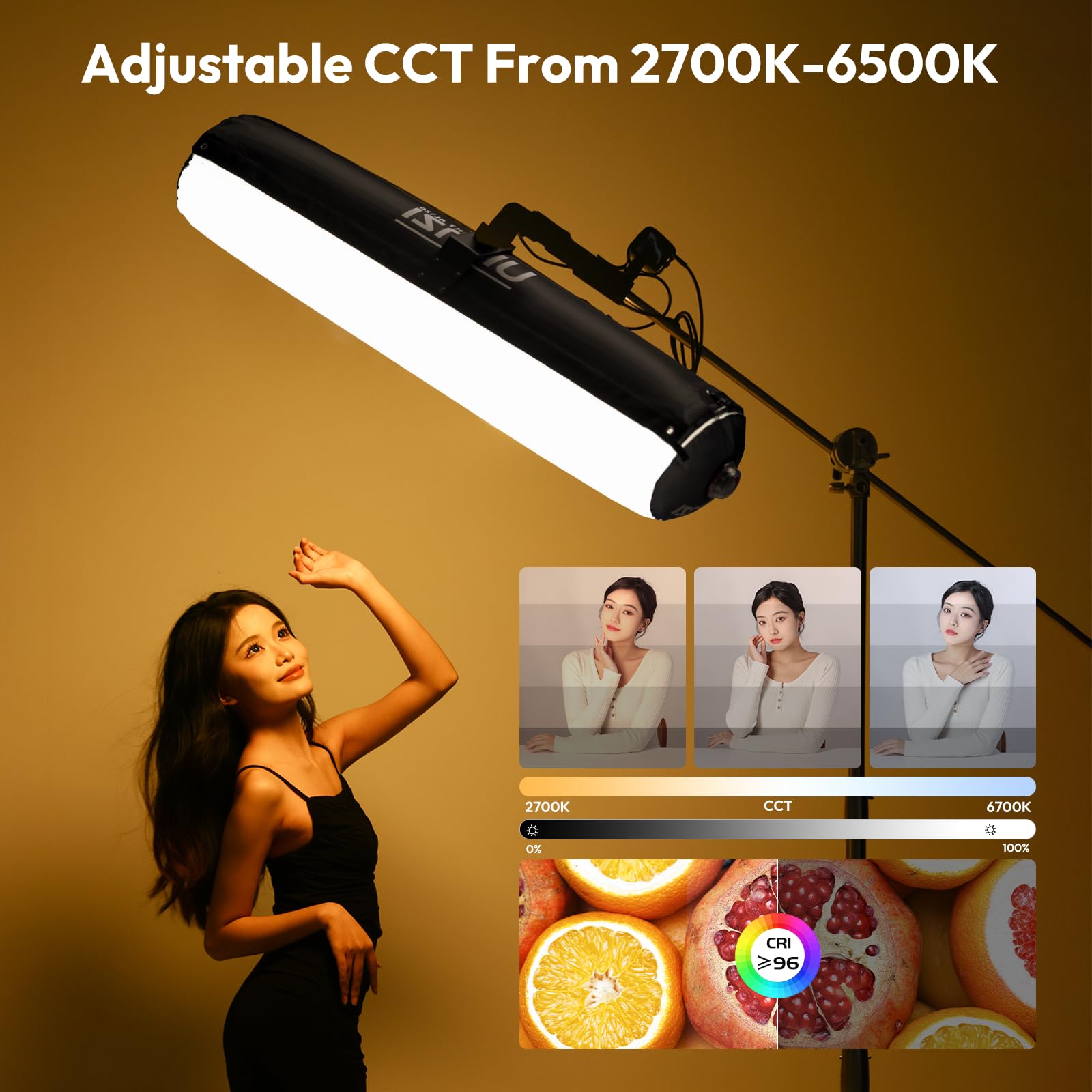 Amazon | Ulanzi AL120 120W バイカラー インフレータブルチューブ LED