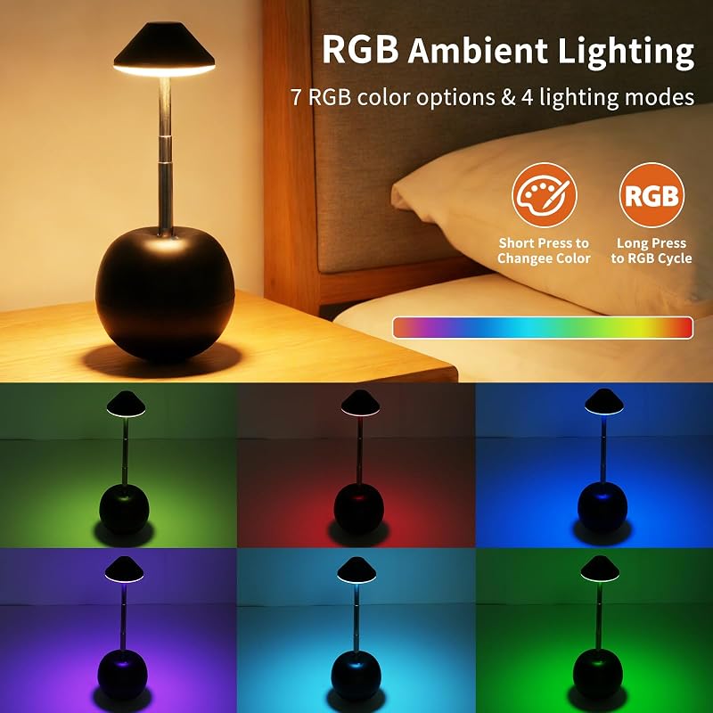 UMLAEN Rechargeable LED Table Lamp – Cordless tumbler lamp design