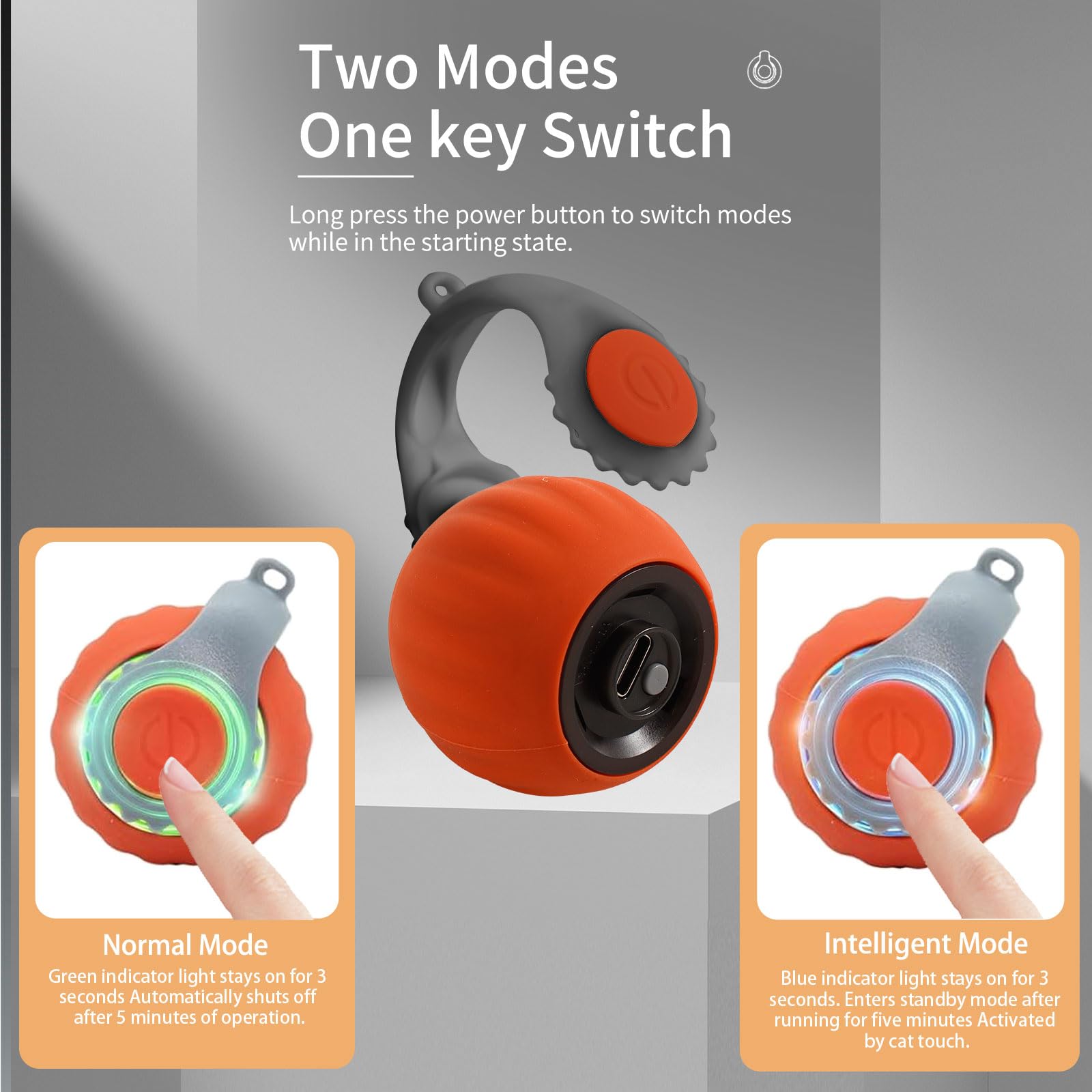 【2025 Upgrade】 Interaktiver rollender Katzenspielzeugball, Chewie 360° intelligenter automatischer selbstrollender Hundebälle, automatisches, elektrisches bewegliches Ballspielzeug für