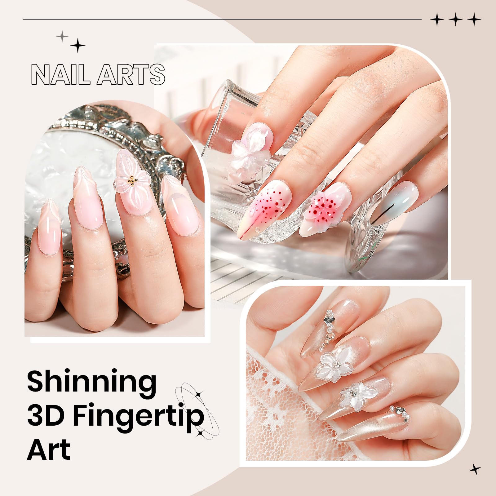 SUPWEE 3D Sculpting Gel for Nails Art Clear Solid Hard Gel Non-Sticky Hand for Carving Building Extension with Nail Art Pen Salon Home DIY 15g(0.53oz) - Image 3