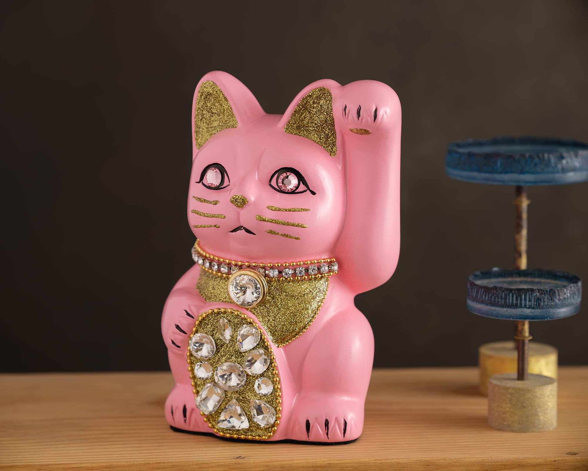 Amazon.co.jp: ご縁猫 ジュエリーキャット(M-SIZE ピンク Pink）左手