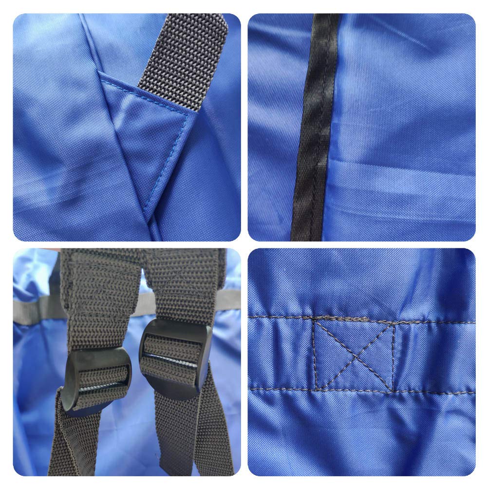 Mochila de lavandería de 27 x 34 pulgadas, resistente con correas de hombro, cierre de cordón, mochila plegable resistente para universidad, viajes, lavandería, apartamento (negro azul)