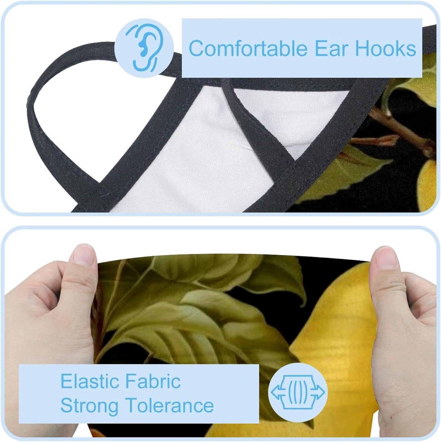 4 Pack Thanksgiving Pear Fishing Neck Gaiter - UV Face Mask Sun Protection for Men & Women