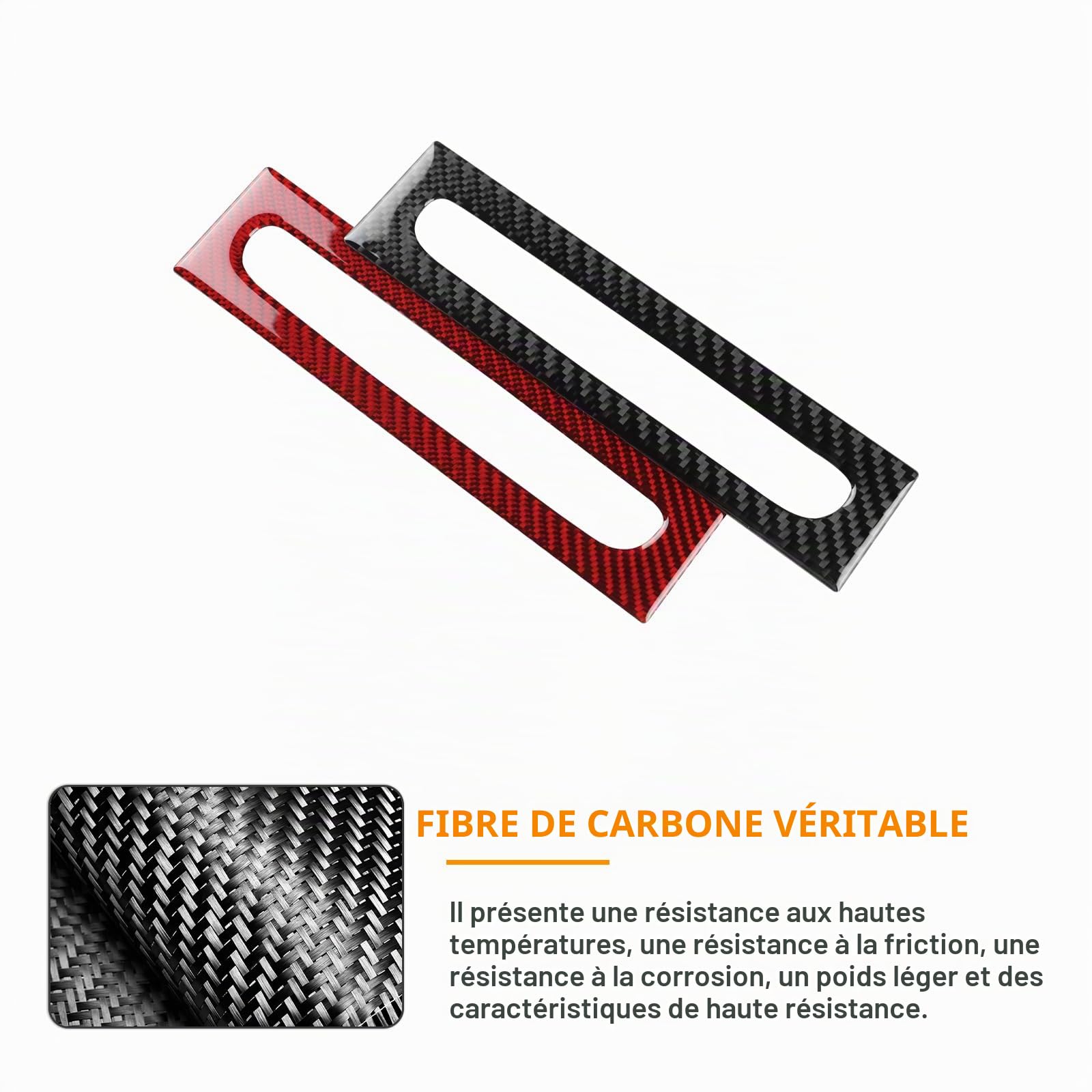 KUNGKIC Pour Renault Megane 4 2016 2017 2018 2019 2020 2021 2022-2025 Panneau de commande central de voiture en fibre de carbone Panneau de commande multifonction Panneau décoratif Autocollant