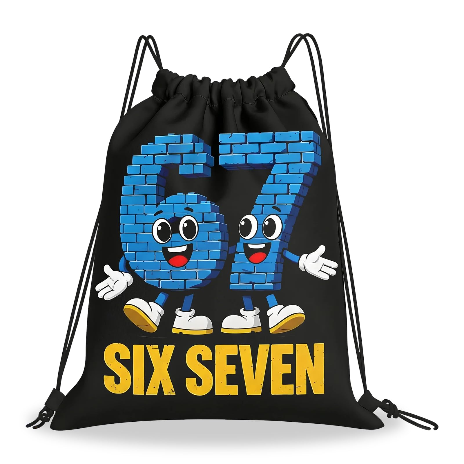 VOYANTE 67 Drawstring Bags, PE Bag, Boys Swimming Bag for Kids, Lightweight Waterproof Draw String Bag Gym for Swim Gear, Shoes, Yoga, Travel Storage, Brainrot 67 Gifts for Boys Girls Kids