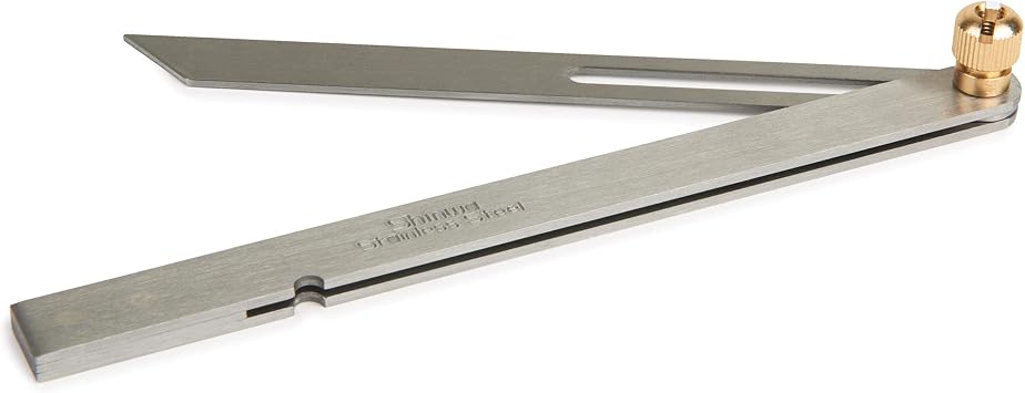 Shinwa 6-1/4" Sliding T-Bevel, Stainless Steel, Steel and Brass Combination, 1.95" Long