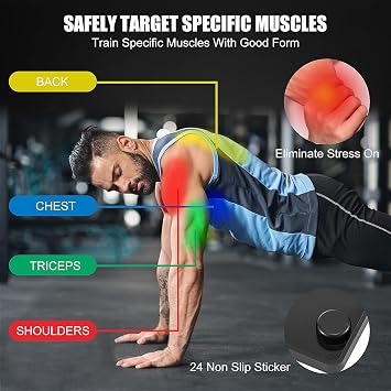 Push Up Board, Foldable Press-Up Board with Resistance Bands, Multi-Function Fitness Board for Chest, Arms, Shoulders, Home Gym Strength Training Equipment for Adult