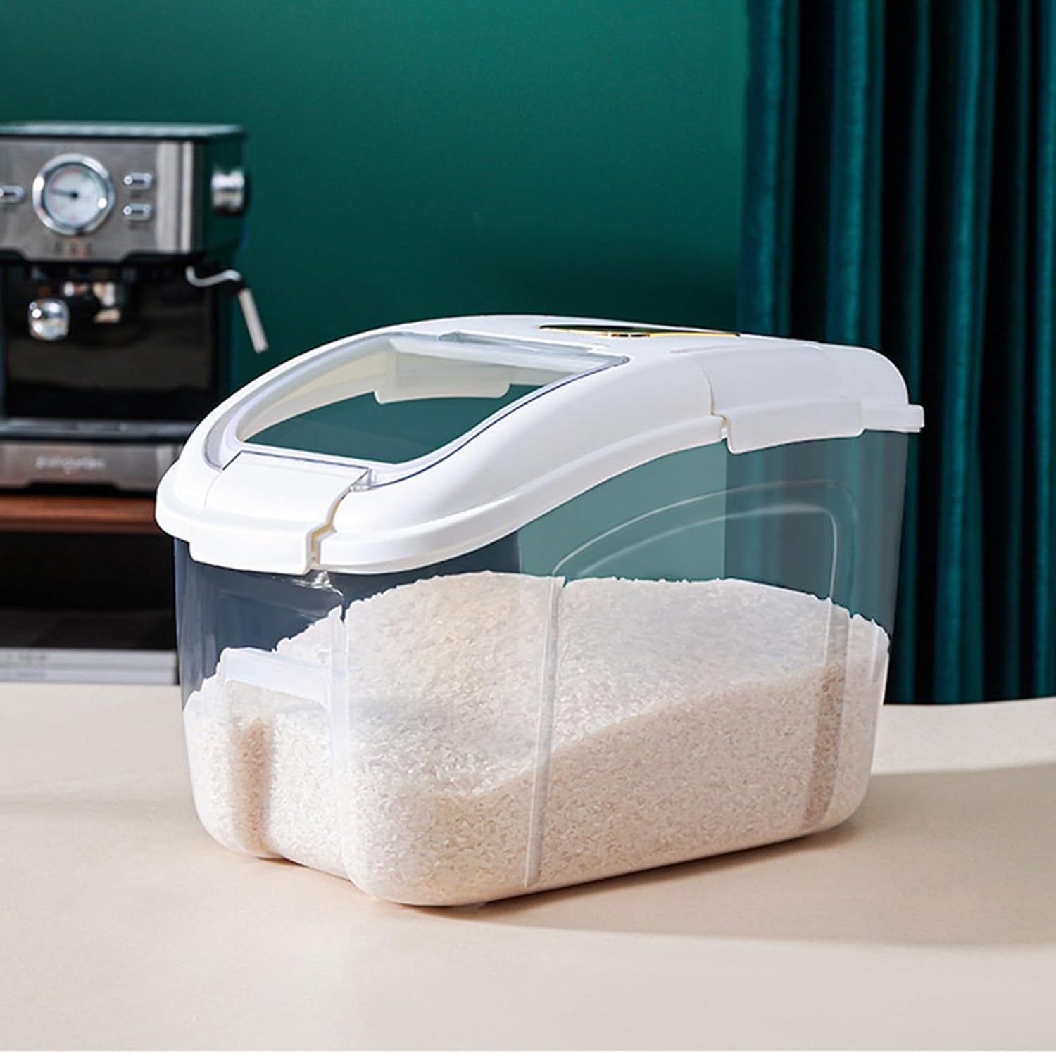 Household Portable Rice Bucket,Sealed Rice Container,Flour Storage Container,Cereal Dispenser,Household Rice Storage Container,Pet Food Storage Container