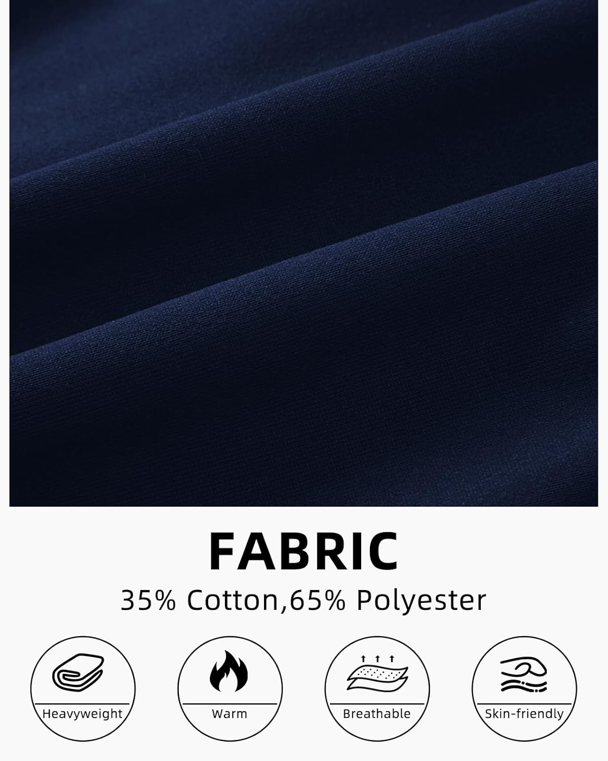 A WATERWANG Men's Fleece Cargo Sweatpants Casual Cotton Tapered Drawstring Athletic Workout Joggers Sweat Pants with Pockets - Image 7