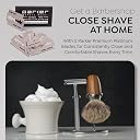 PARKER Safety Razor Men , Model 78R 3-Piece Closed Comb Safety Razor With 5 Parker Platinum Blades Included, (Satin Chrome) gallery image