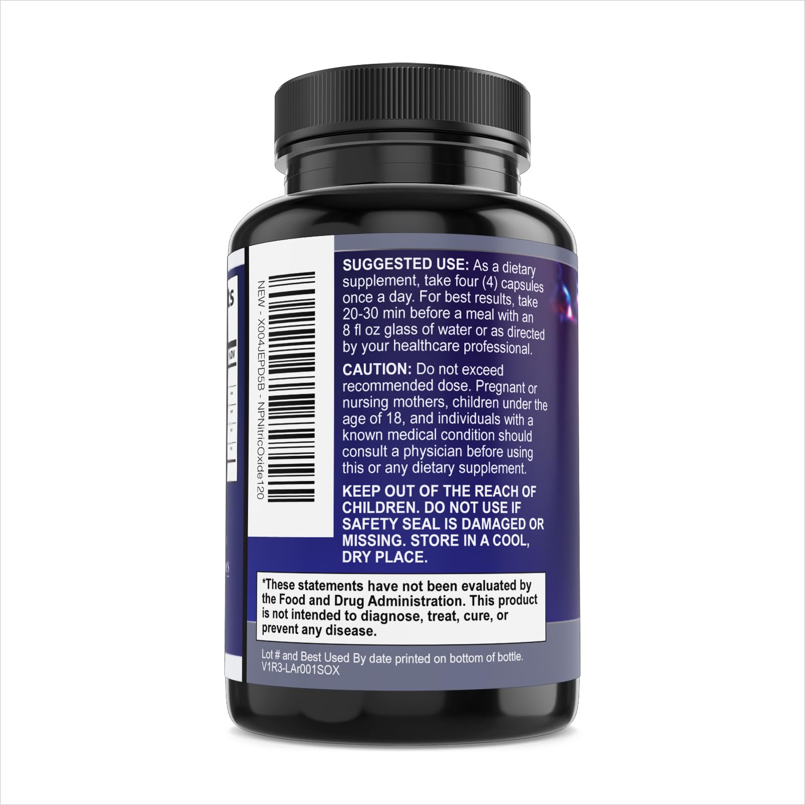 Extra Strength Nitric Oxide Booster - 3X Strength L-Arginine, Citrulline, & Beta Alanine - Premium Nitric Booster Natural Energy, Muscle & Heart Support, Bottled in USA for Men & Women - 120 Capsules — Amazon image 8