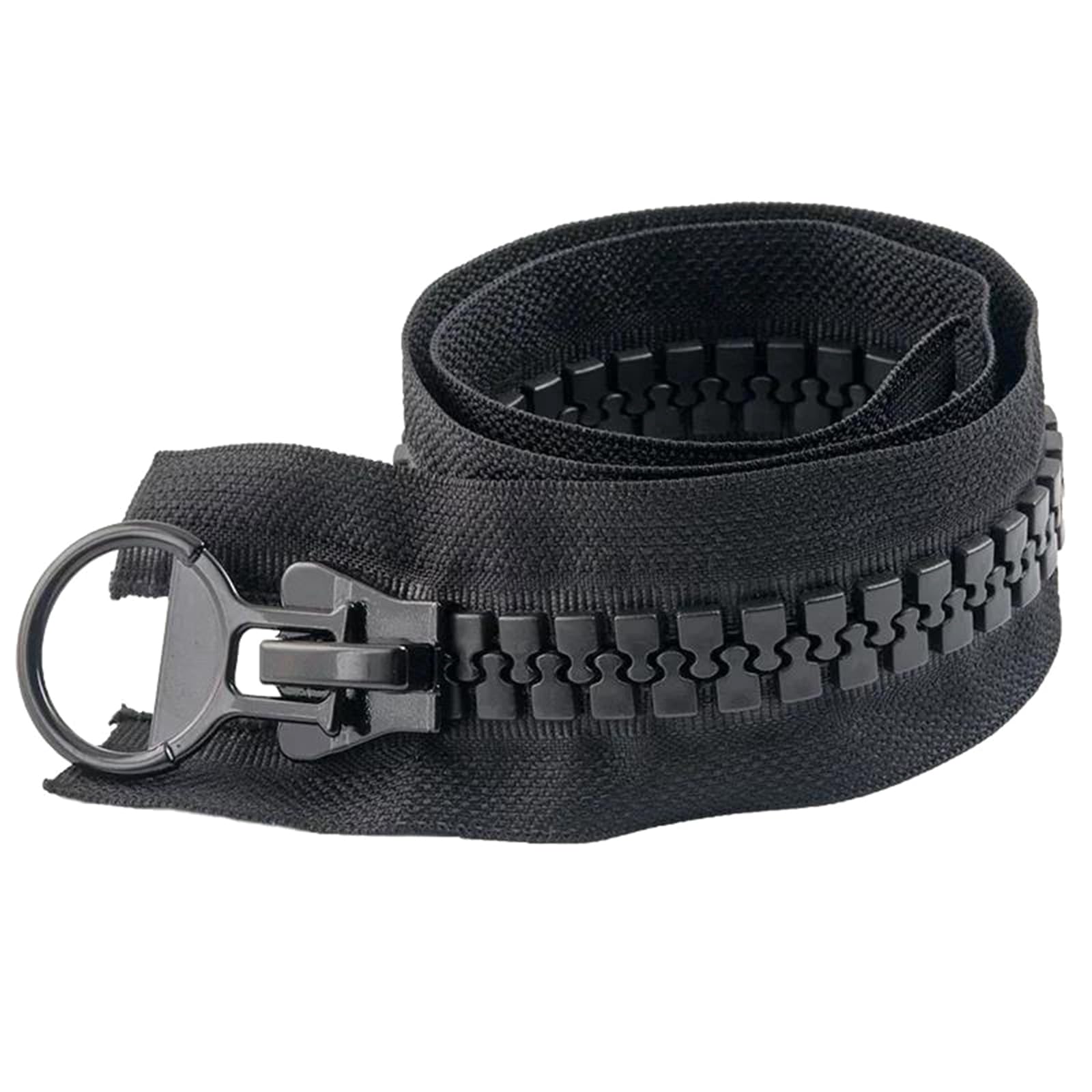 Cremalleras de resina de extremo abierto Tamaños múltiples blancos negros del indicador de las piezas reparación la chaqueta cremallera extremo abierto resina 20(White,800cm)