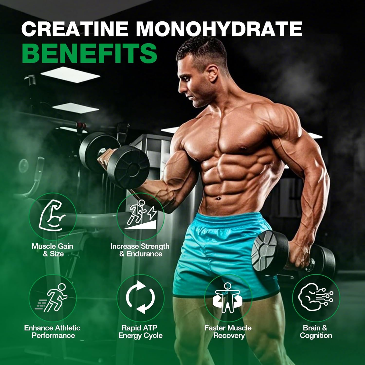 Creatine Monohydrate Gummies - 5g Creatine for Women Men, Enhanced Muscle Strength, Boost Focus and Endurance, Muscle Builder,L-Taurine + Vitamin B12,Vegan, Gluten-Free 160 Count - Image 2