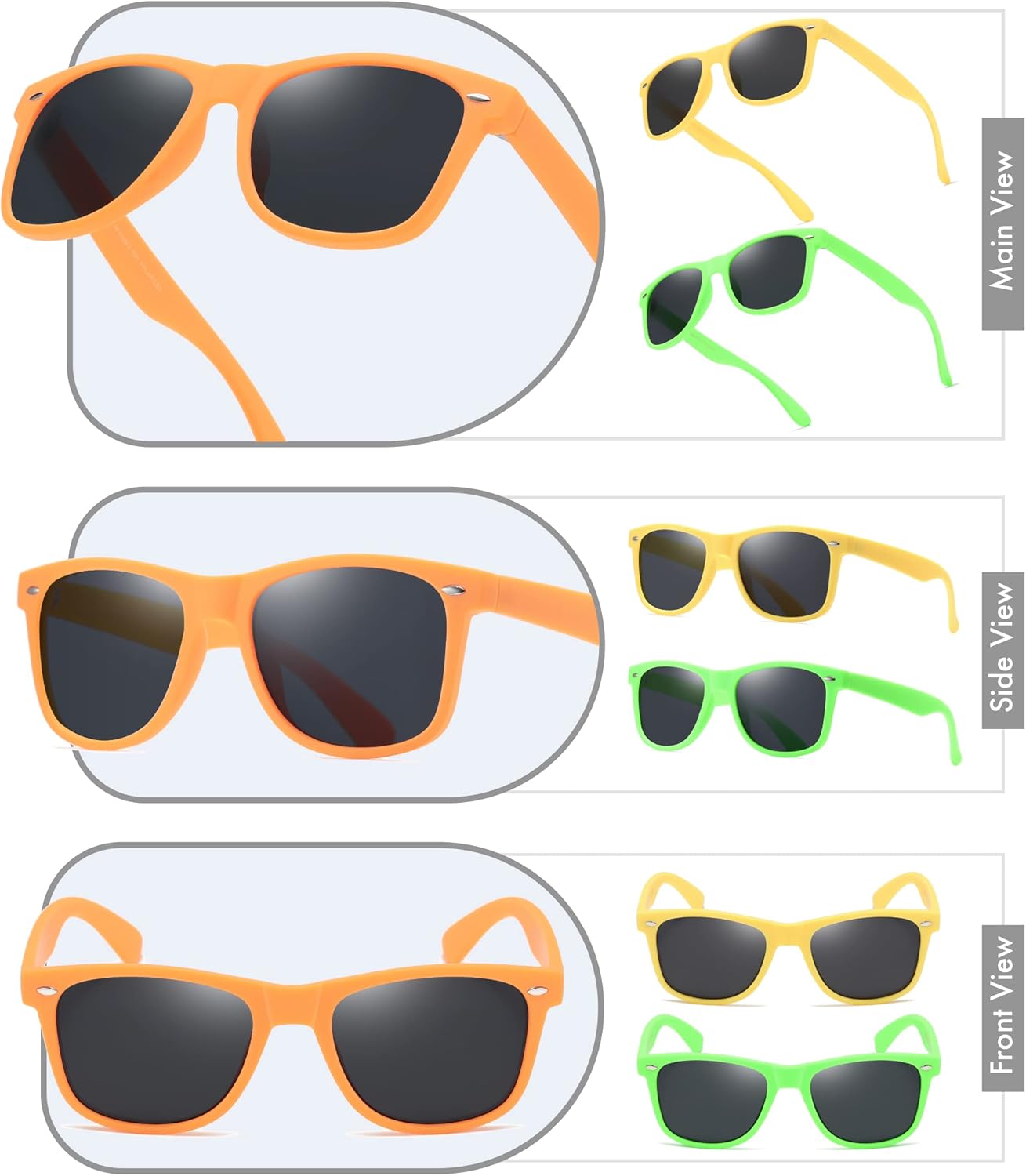 Retro Rewind Classic Polarized Sunglasses for Men Women UV400 Stylish Trendy Unisex Sun Glasses
