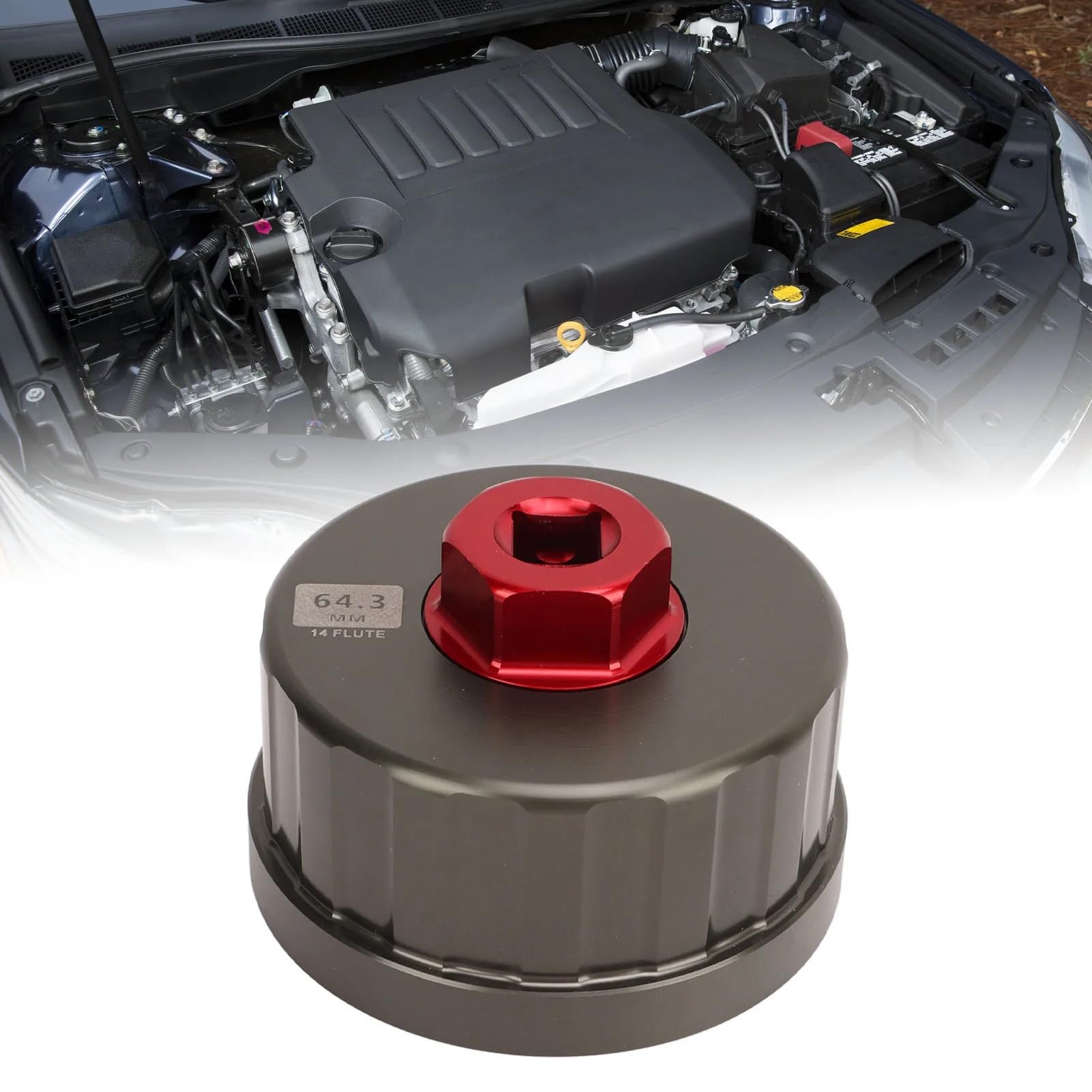 Harnstoffpumpen-Filterset, Ölfilterschlüssel 64,3 mm, 14-Nut-Steckschlüssel, passend für Camry-Pumpenfilter