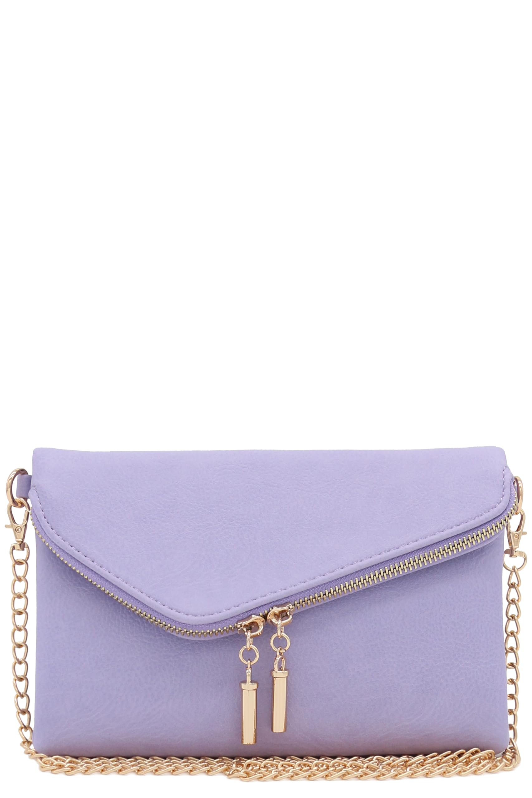 FashionPuzzle Envelope Wristlet Clutch Crossbody Bag with Chain Strap