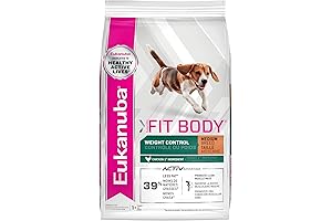Eukanuba Medium Breed Fit Body Weight Control Dry Dog Food, 28 lb