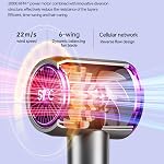 Hair Dryer Blue Light Negative Ion,Quick Drying Silent Hair Dryer | Compact Portable Quick Drying Straightener for Curling Styling Women Salon Home Travel