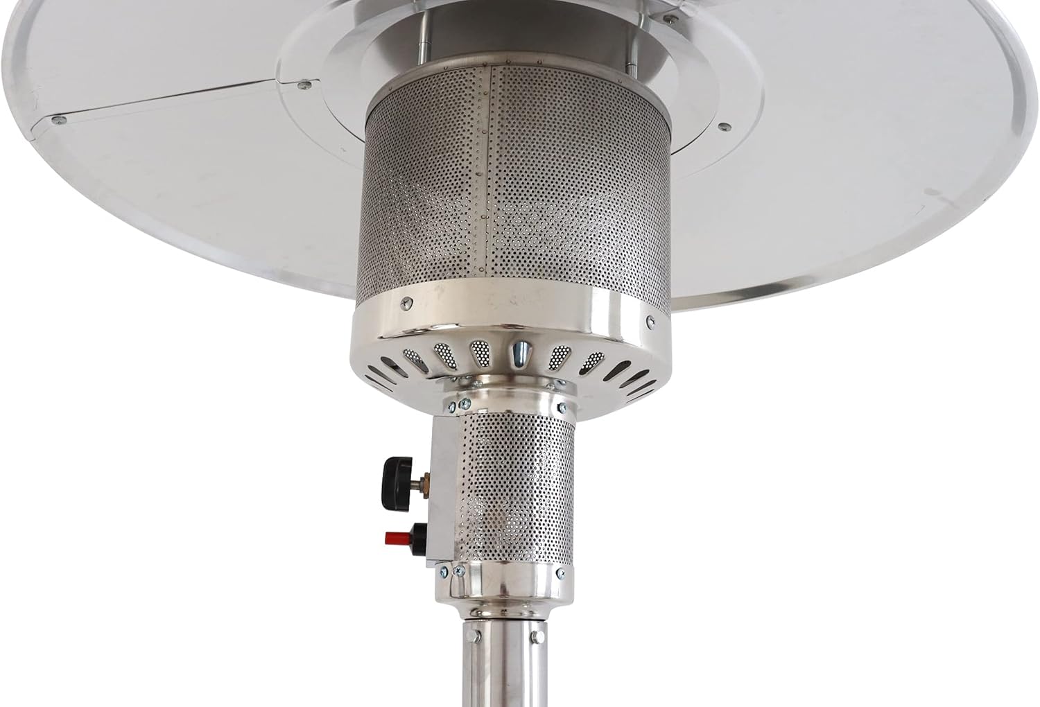 46000 BTU Propane Patio Heater: Modern Stainless Steel Outdoor Heater - 46K BTU High Heat Output & Safety Shut-Off - Perfect for Backyard & Patio Use