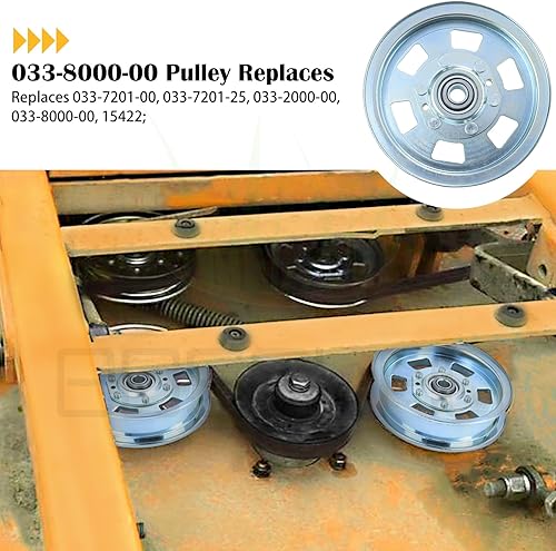 Miniatura 2 de La polea tensora plana 033-8000-00 reemplaza 033-7201-25, 033-7201-00, 033-2000-00, 15422 para cubiertas Bad Boy ZT Series de 48", 50", 54" y 60",
