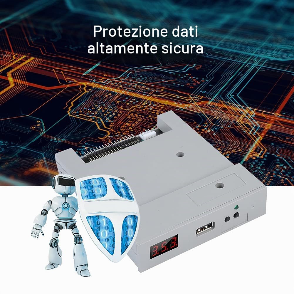 Akozon Amiga 500, 1m44-u100 3.5in 1.44MB USB Gotek USB Floppy Emulatore Plug And Play Tor 1m44-u100 SSD Floppy Drive Emulator