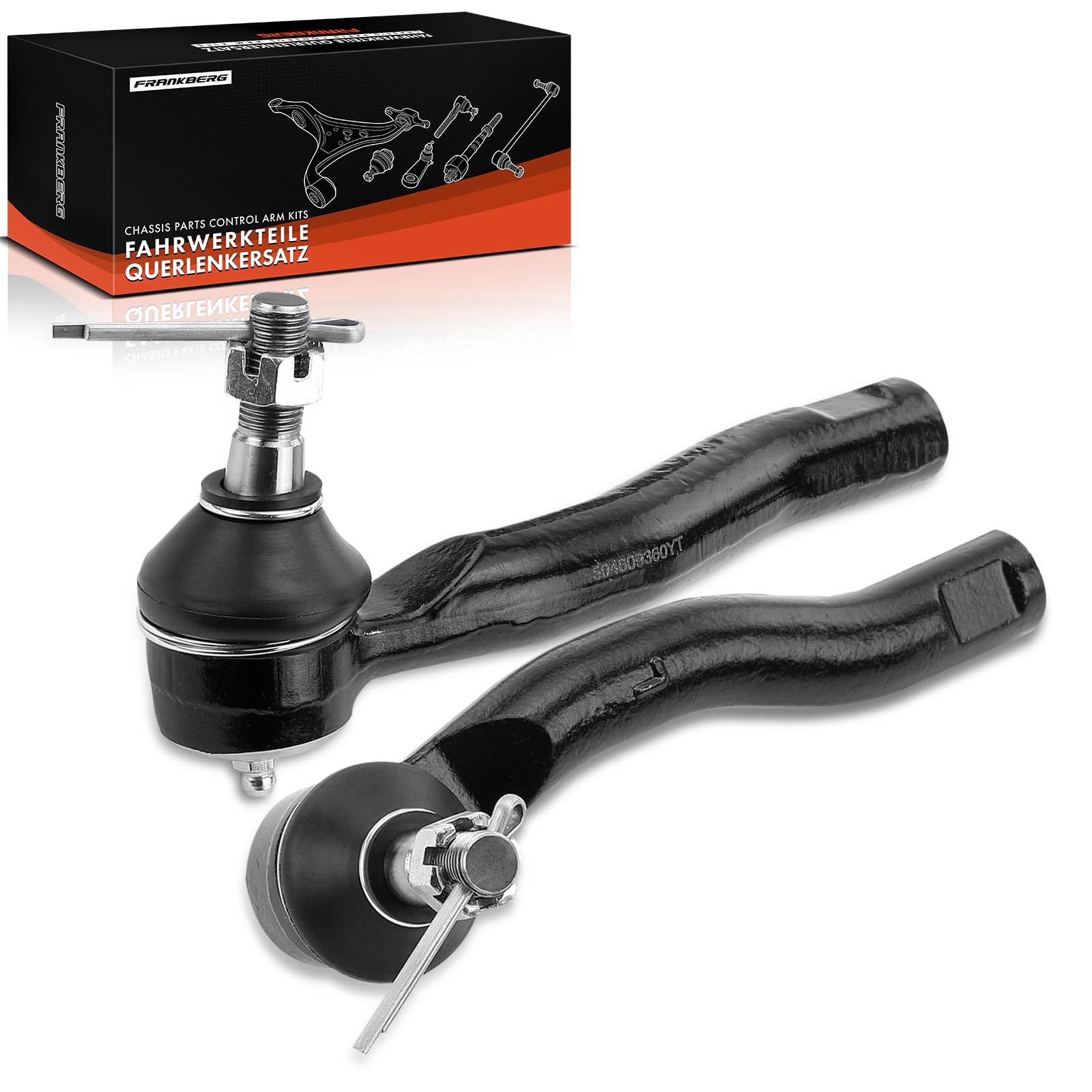 Frankberg 2x Spurstangenkopf Vorderachse Kompatibel mit Corolla NDE12 ZDE12 ZZE12 1.4L-2.0L 2001-2007 Corolla E12J E12T Corolla Verso E12 R1 ZER ZZE12 Prius Yaris Replace# 4504709150