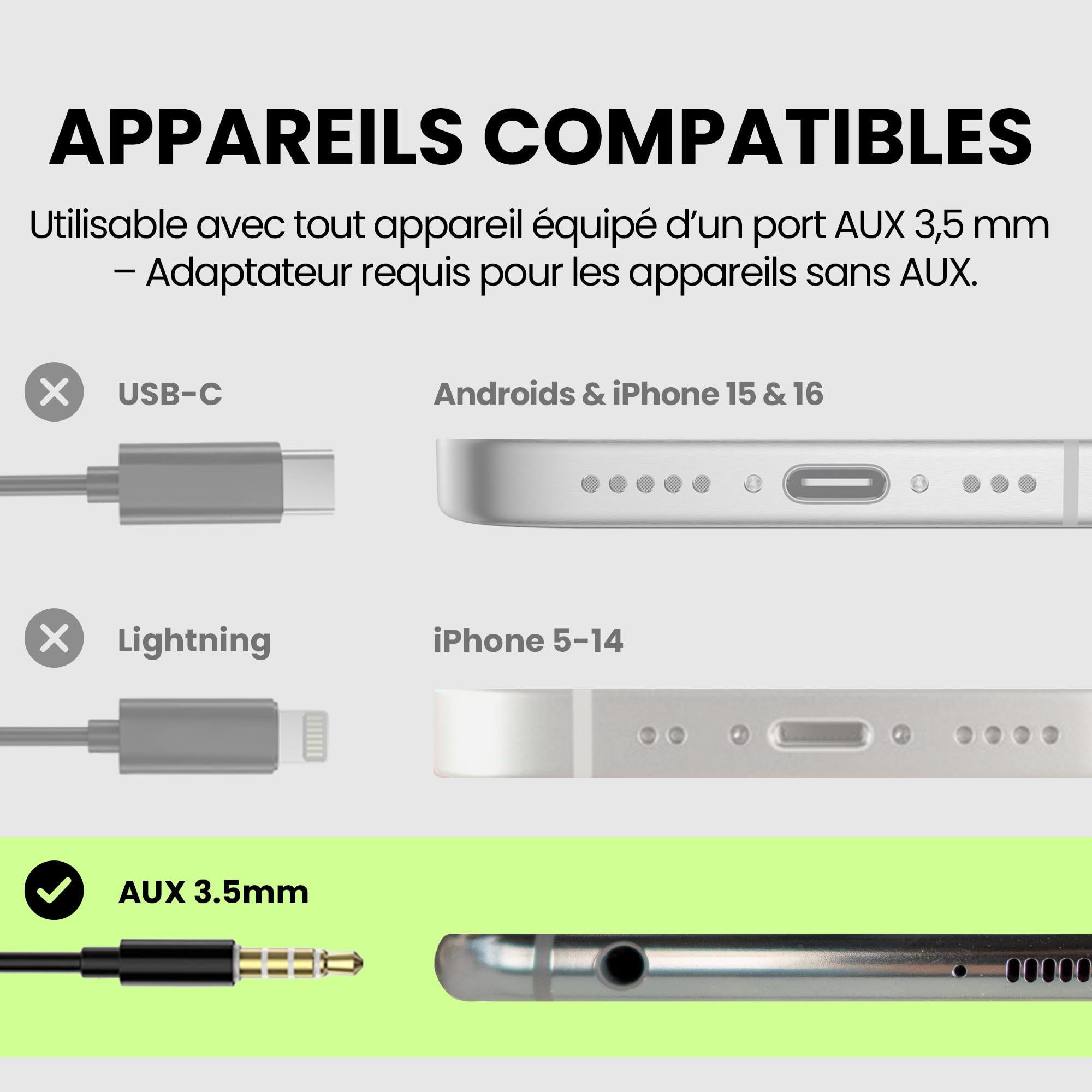Avantree Slumber B - [Version AUX 3,5 mm] Ultra-Confortable Haut-Parleur d'oreiller Filaire, Volume Faible, Alternative aux Écouteurs pour Dormir, sans Charge, Idéal pour Livres Audio et Podcasts
