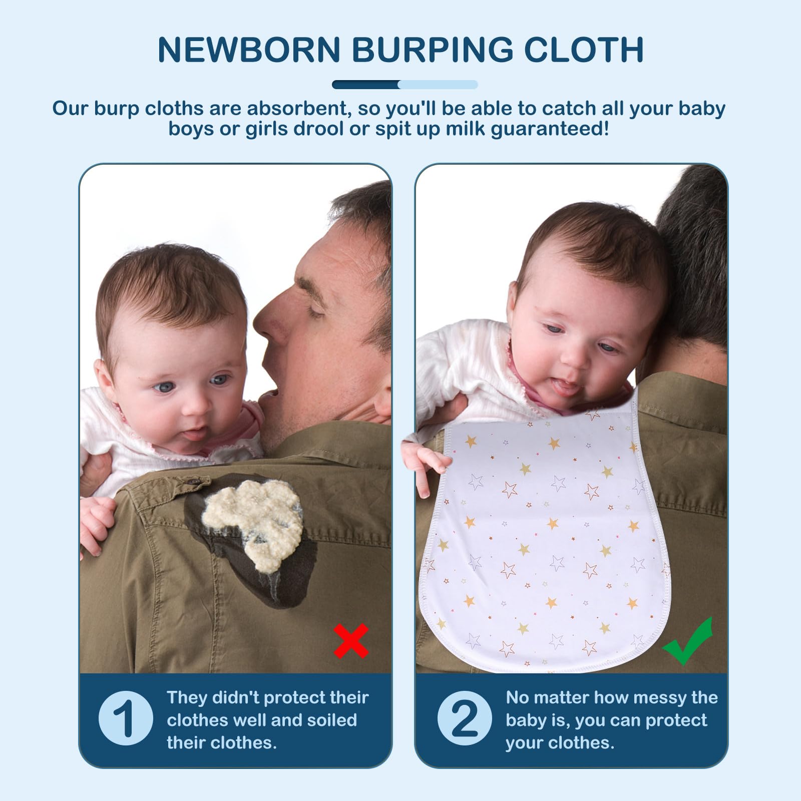 Ropa para Eructar Infantil 5 Piezas de Algodón Baberos Lavables y Diseño Unisex para Bebés y en Alimentación Varios estilos
