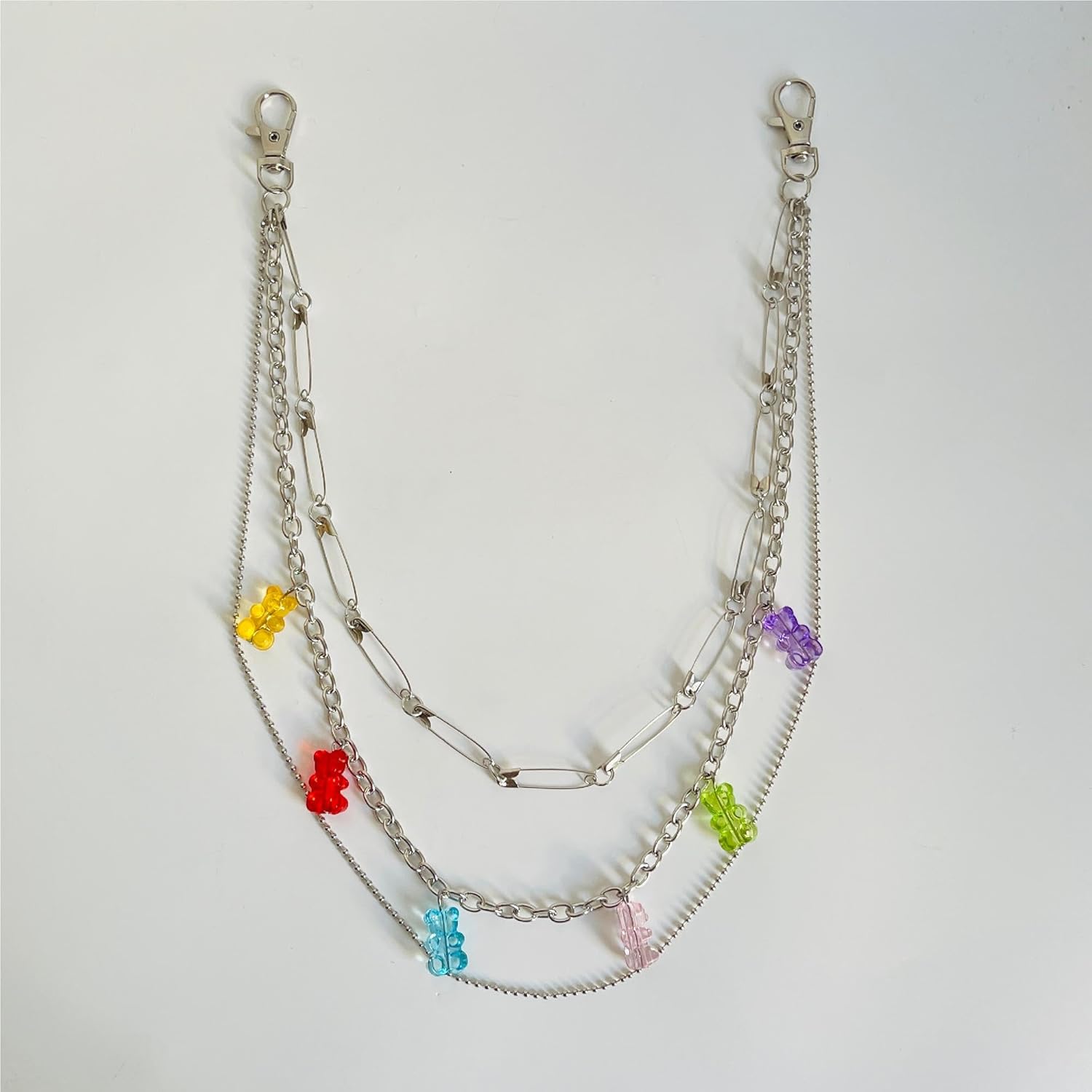 QTMY 3-layer Chain Keychain Bag Charms for Handbag Purse Backpack Accessories for Bogg Bag,773 - Image 2