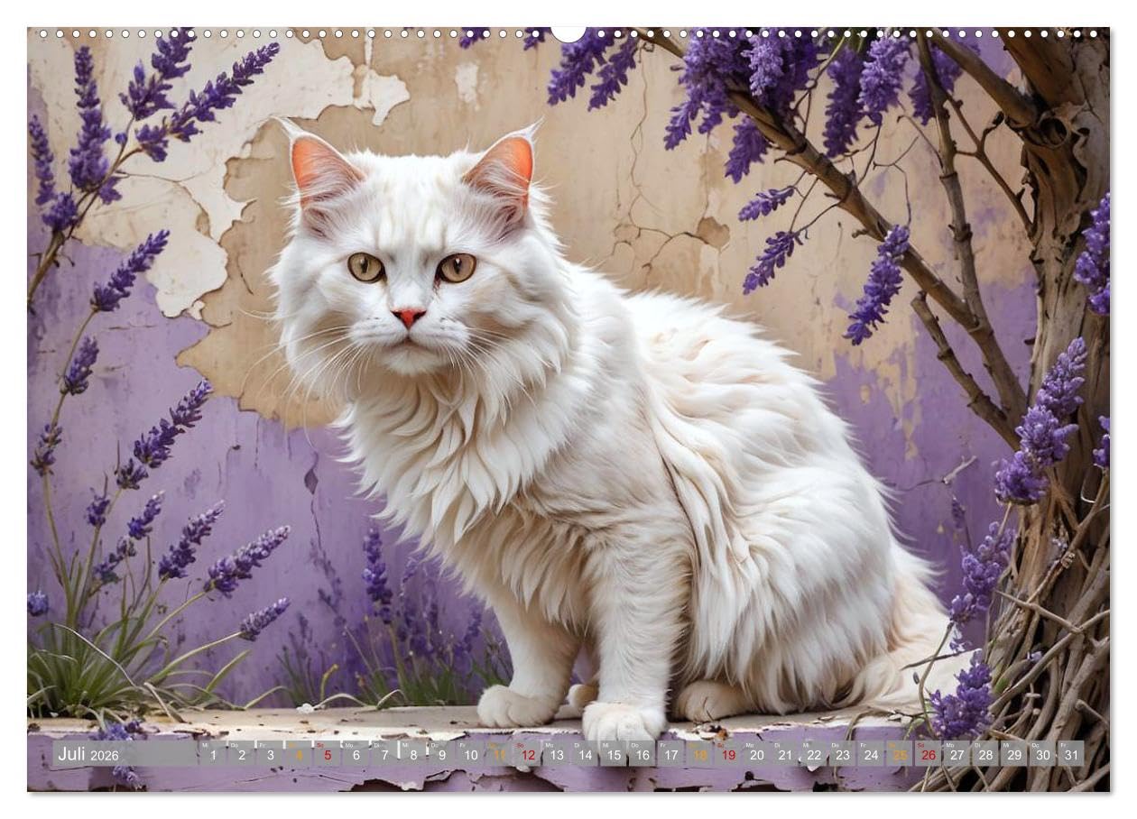 Hier kommt Mietzi (hochwertiger Premium Wandkalender 2026 DIN A2 quer), Kunstdruck in Hochglanz: Ein Kalender mit frechen Katzen, jeden Monat neu! (CALVENDO Tiere)