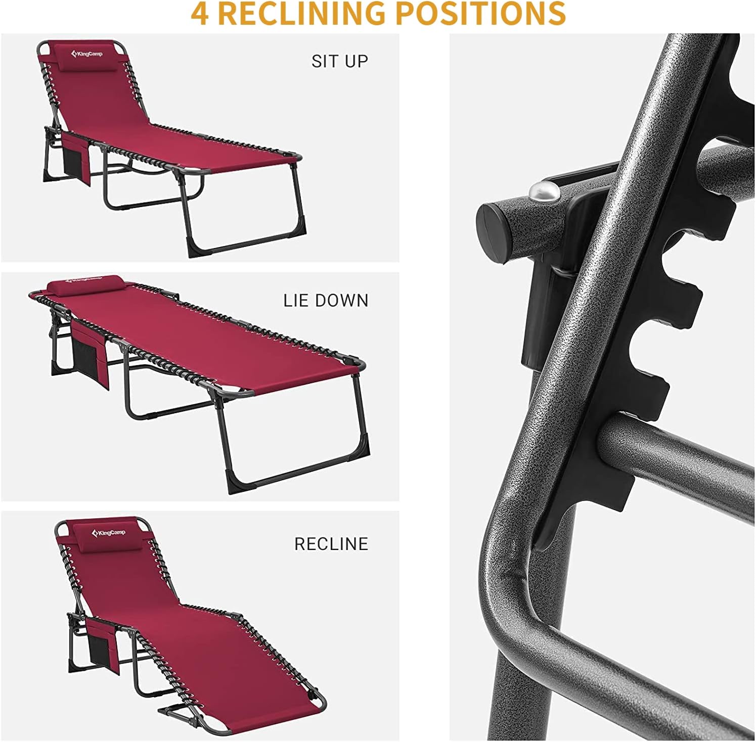 KingCamp Folding Outdoor Chaise Lounge