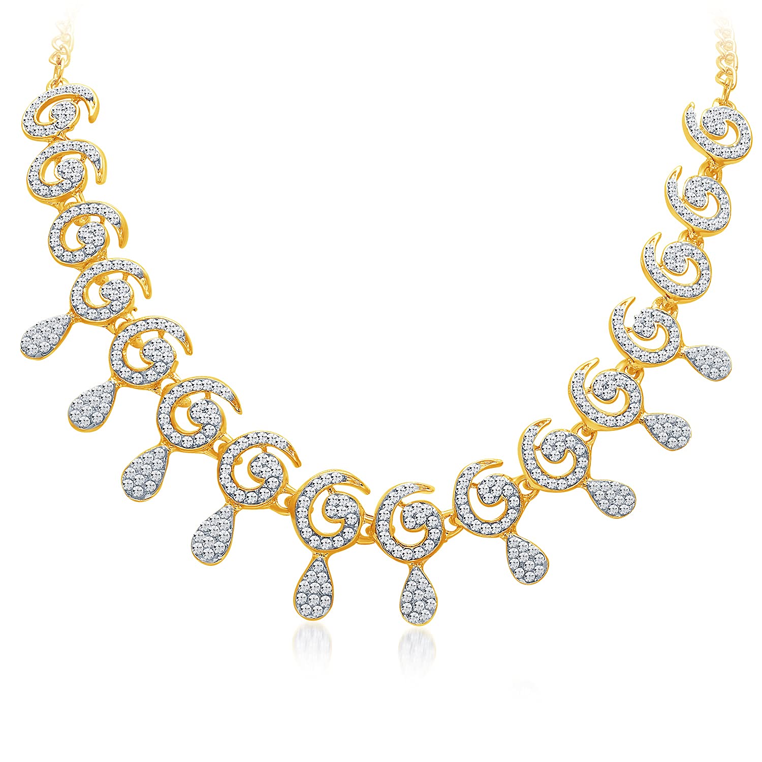 Elegant Austrian Diamond Necklace Set