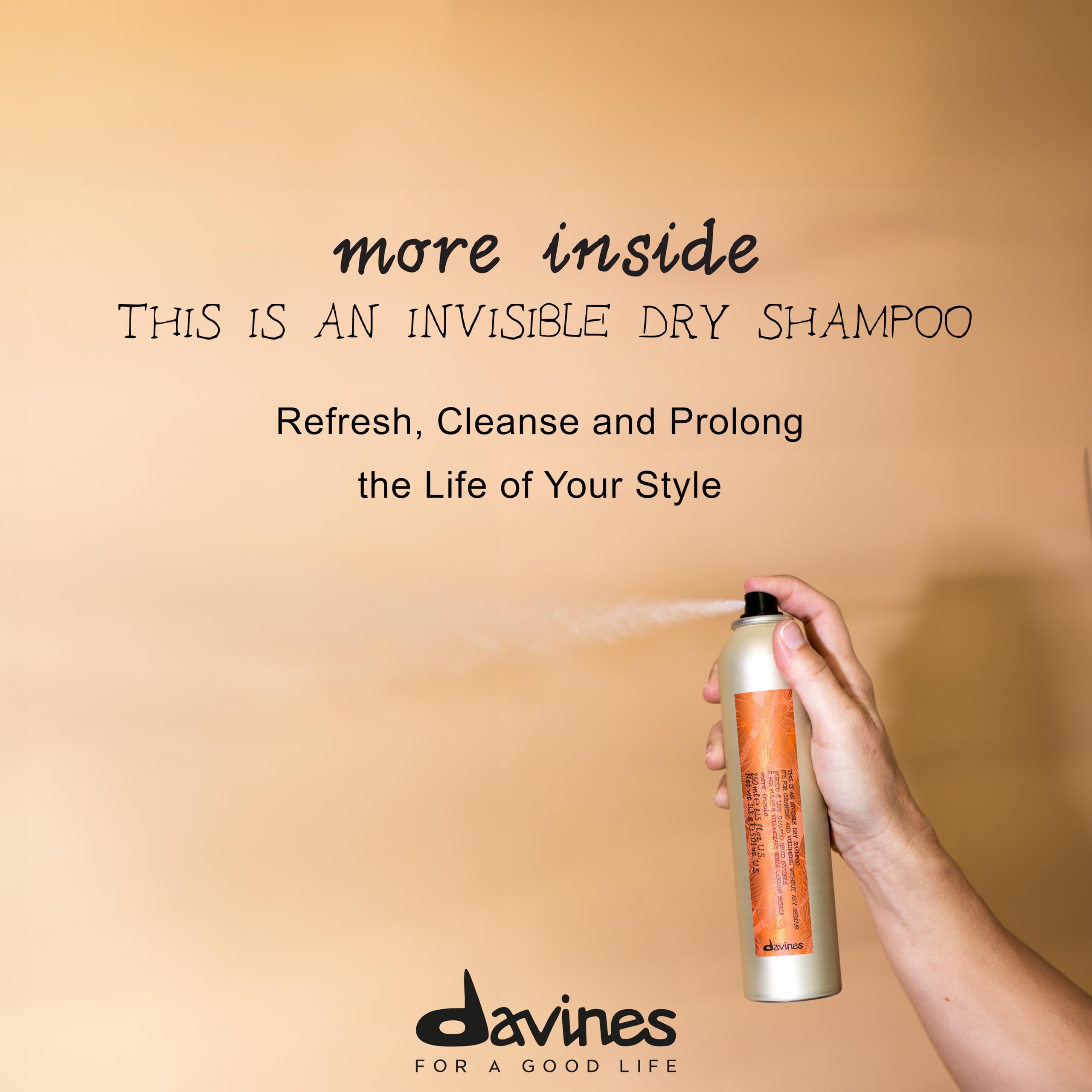 Davines This Is An Invisible Dry Shampoo, Residue-Free Cleansing And Volumizing Formula, Absorbs Oil With A Soft And Natural Finish, Vanilla And Grapefruit Scented