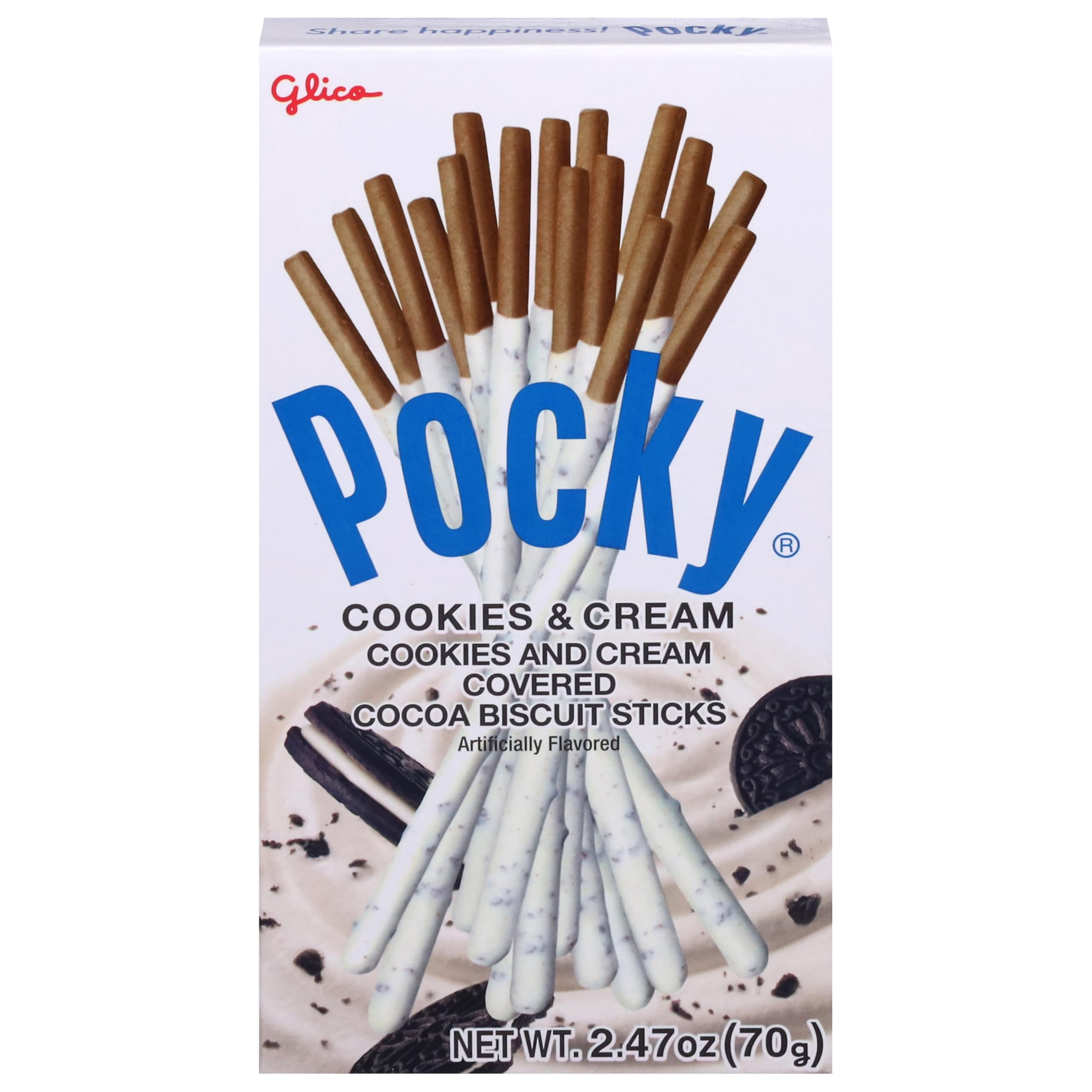 Glico Pocky, Covered Biscuit Sticks Cookies And Cream, , 2.47 Oz (Pack of 3)